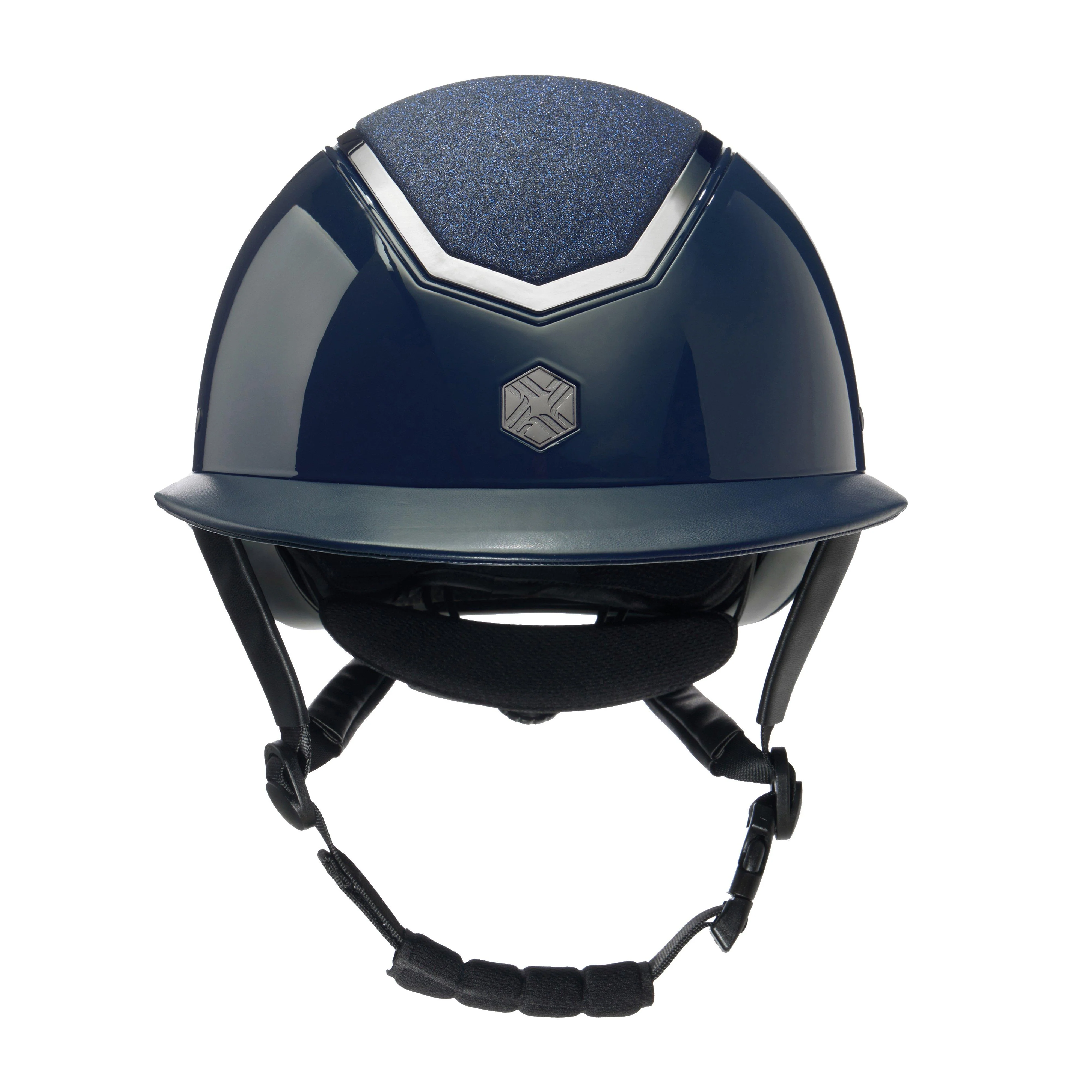 Kylo Wide Peak Riding Hat Navy Gloss - Image 8