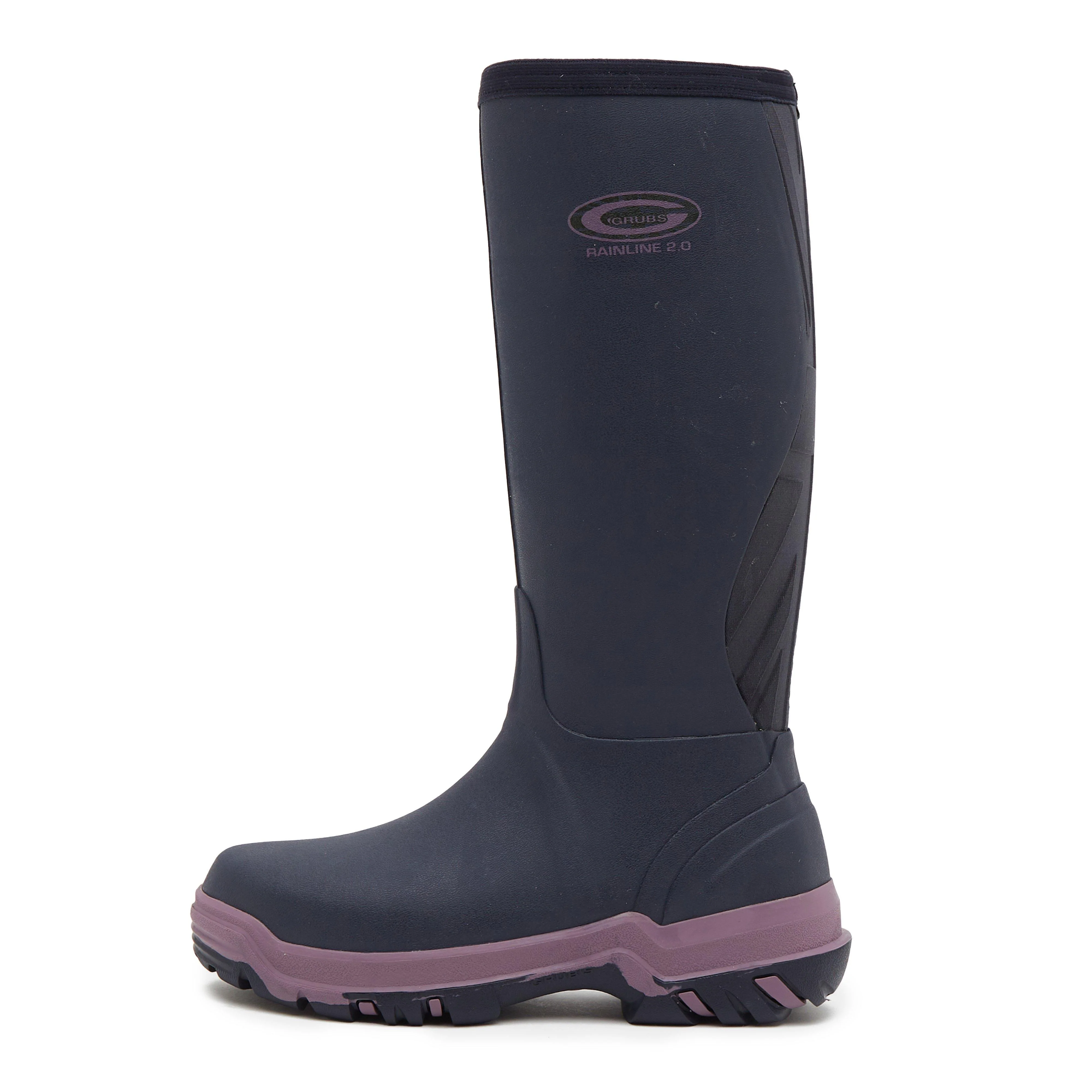 Womens Rainline 2.0 Wellington Boots Aubergine - Image 7