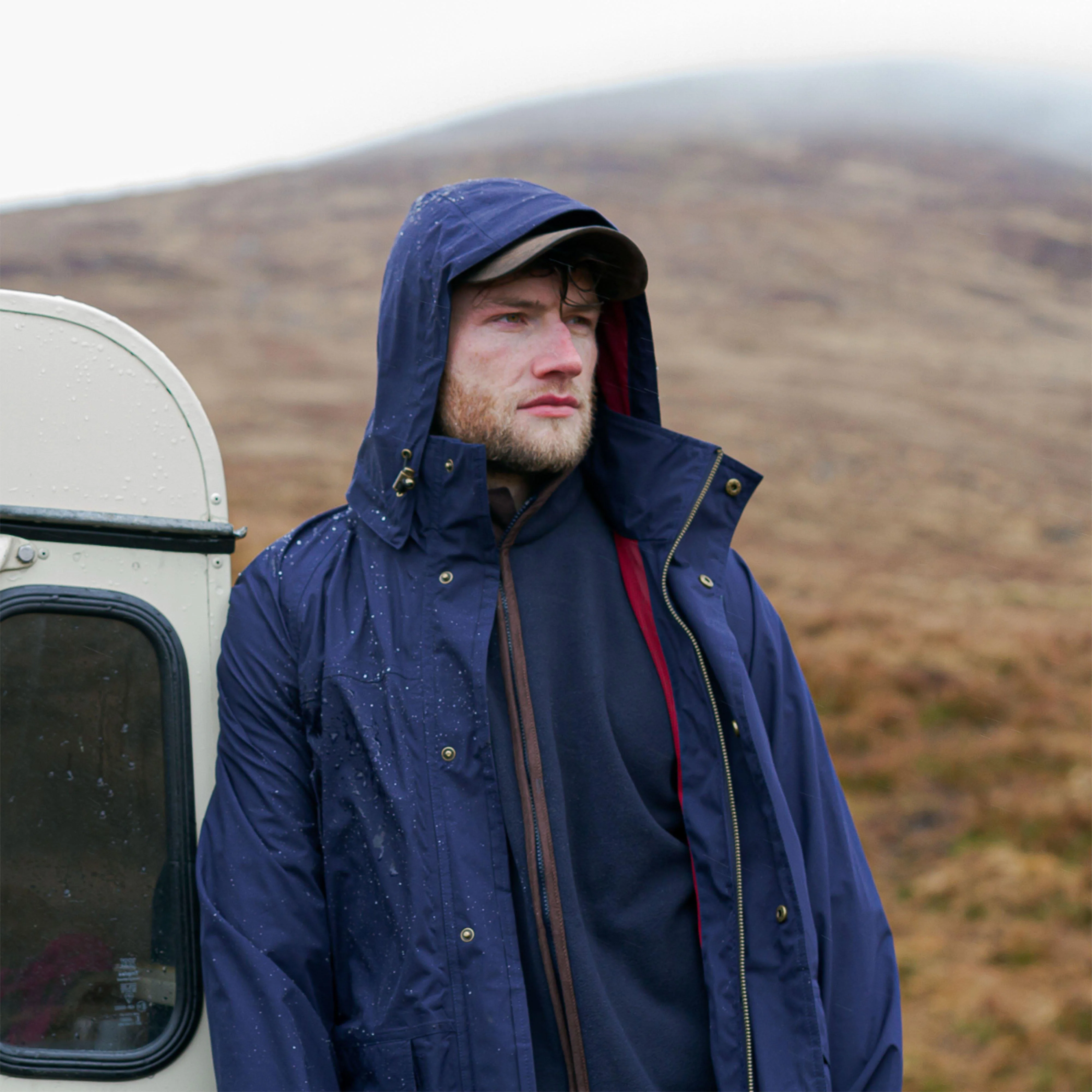 Mens Culloden Waterproof Jacket Navy - Image 4
