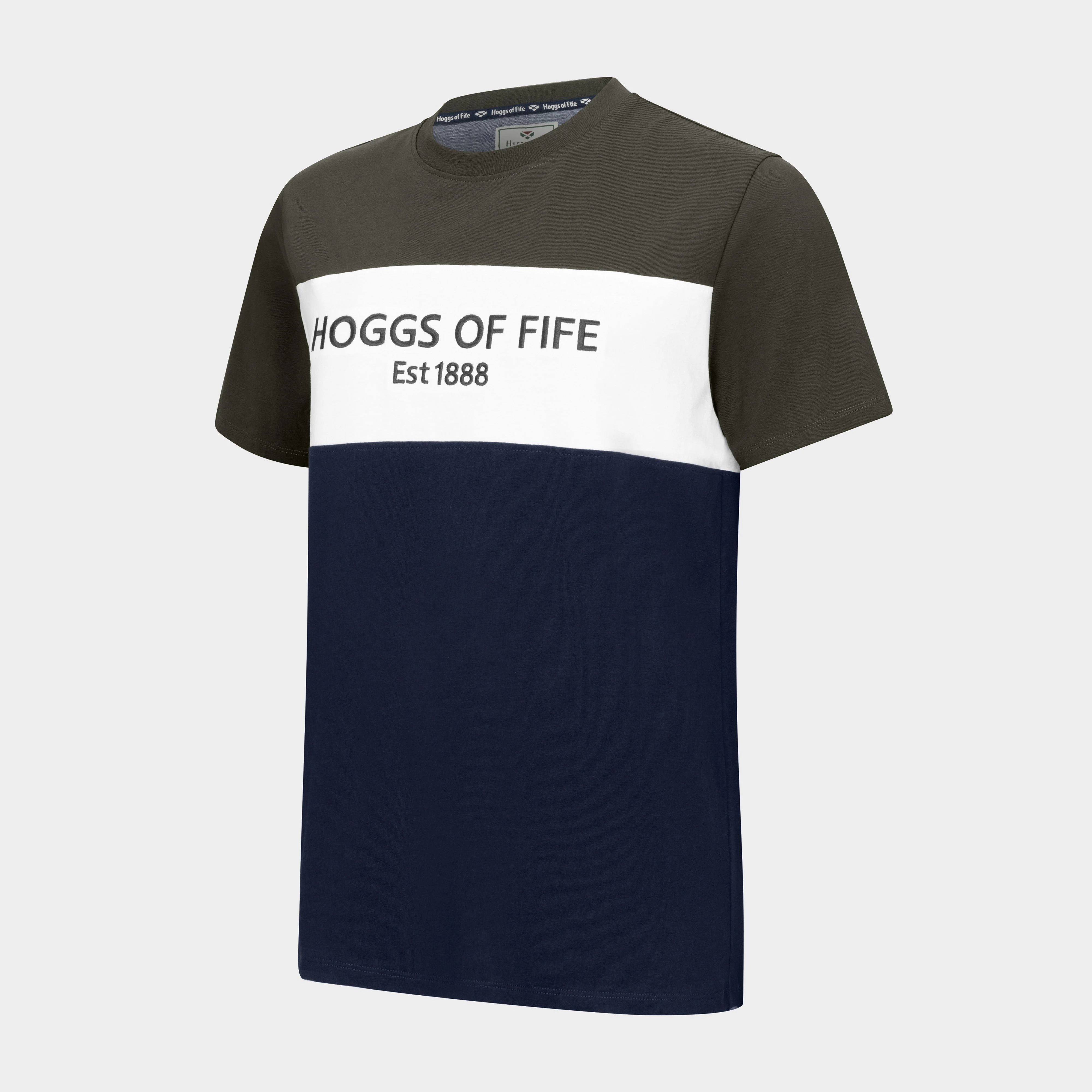 Men’s Dalbeattie Colour Block T-Shirt Forest Green/White/Navy