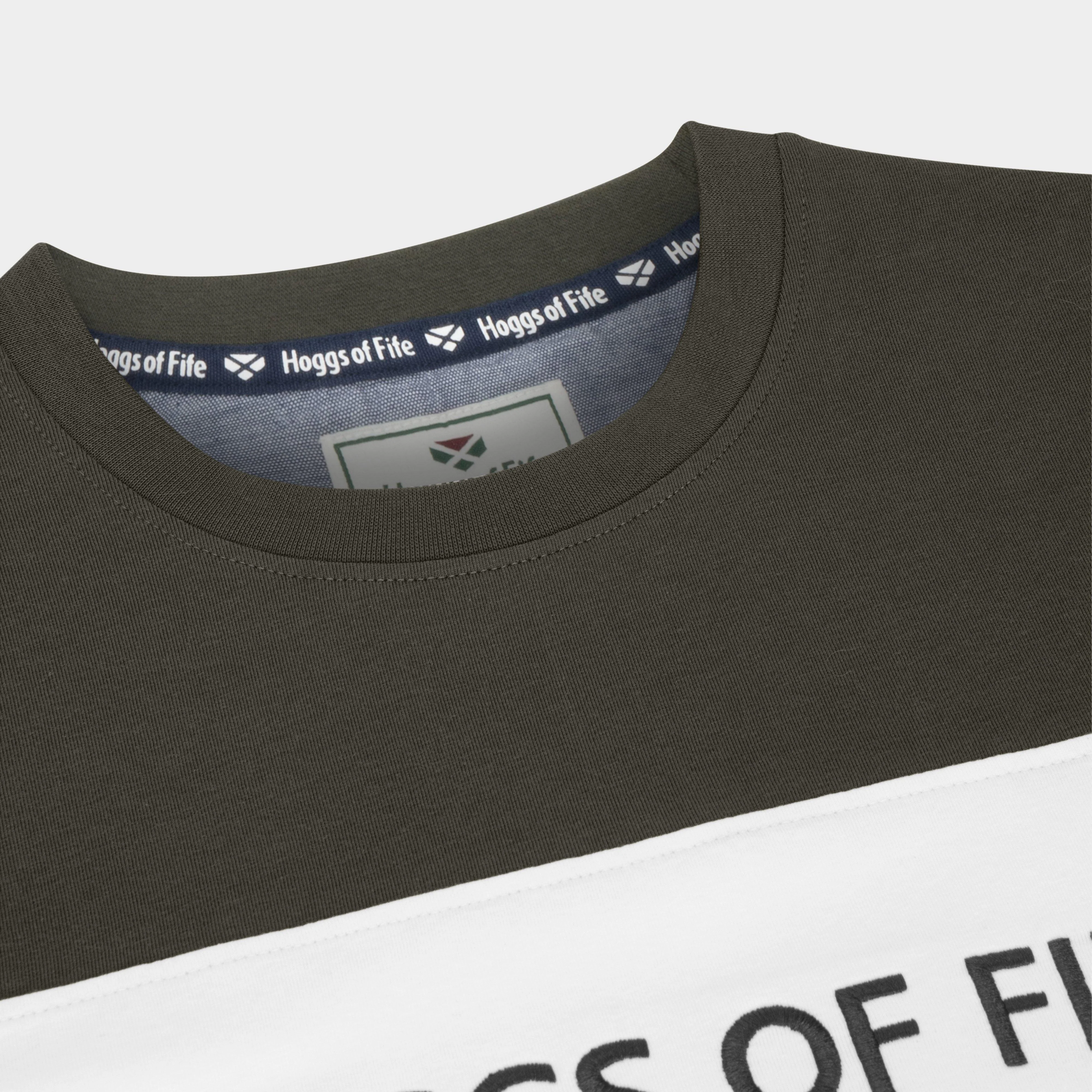 Men’s Dalbeattie Colour Block T-Shirt Forest Green/White/Navy - Image 3