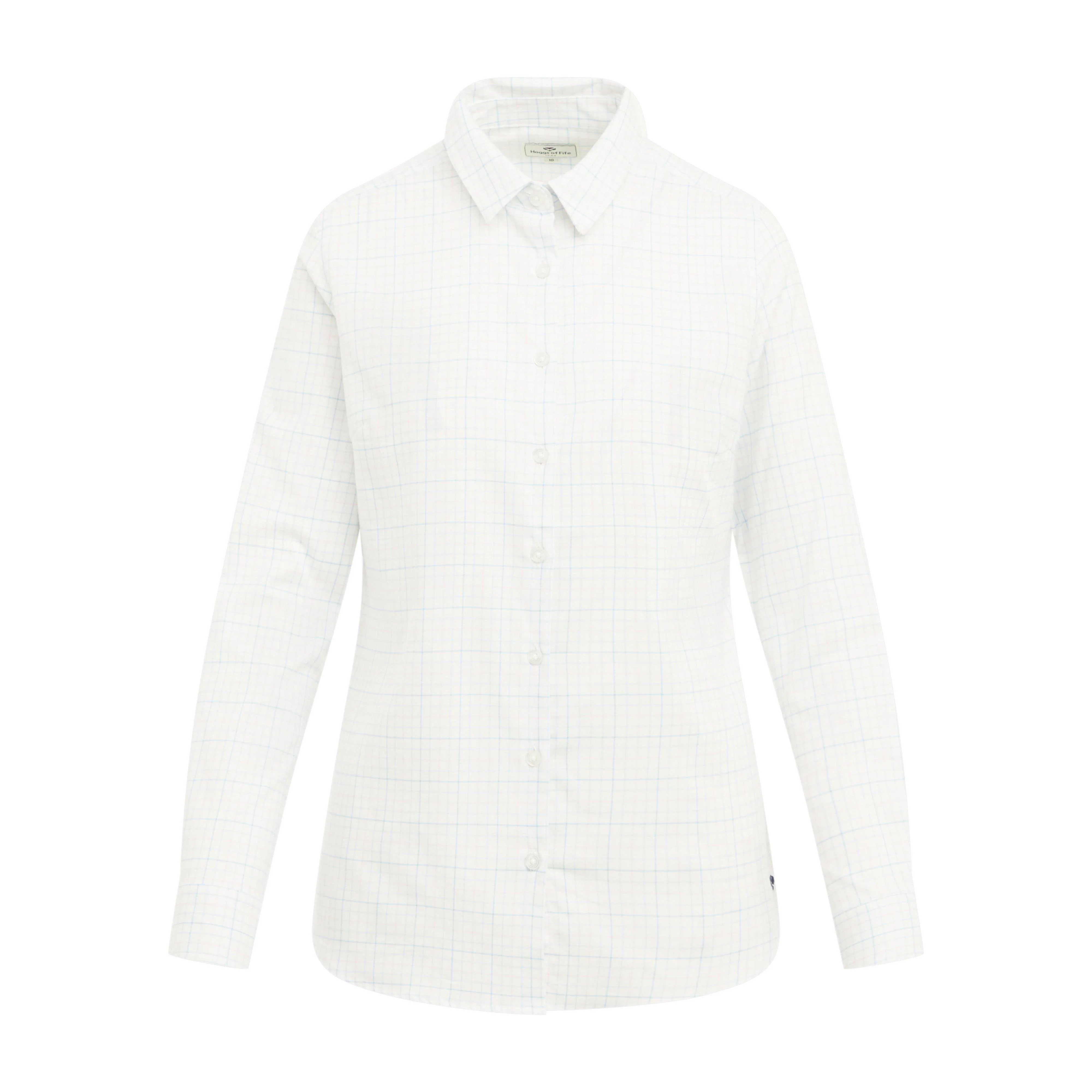 Womens Callie Twill Shirt White/Pink/Blue - Image 8