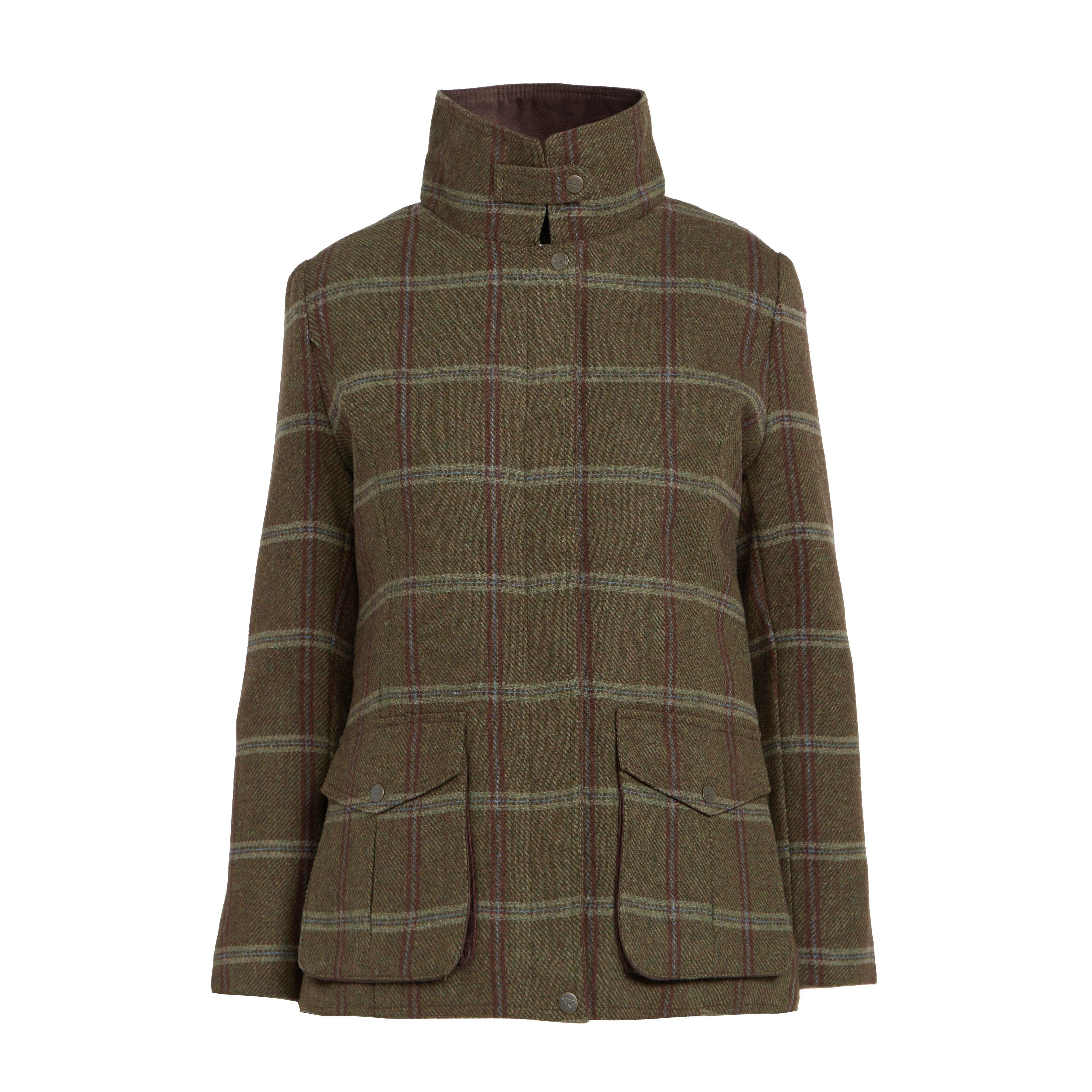 Womens Musselburgh Tweed Field Coat Bracken Tweed - Image 8