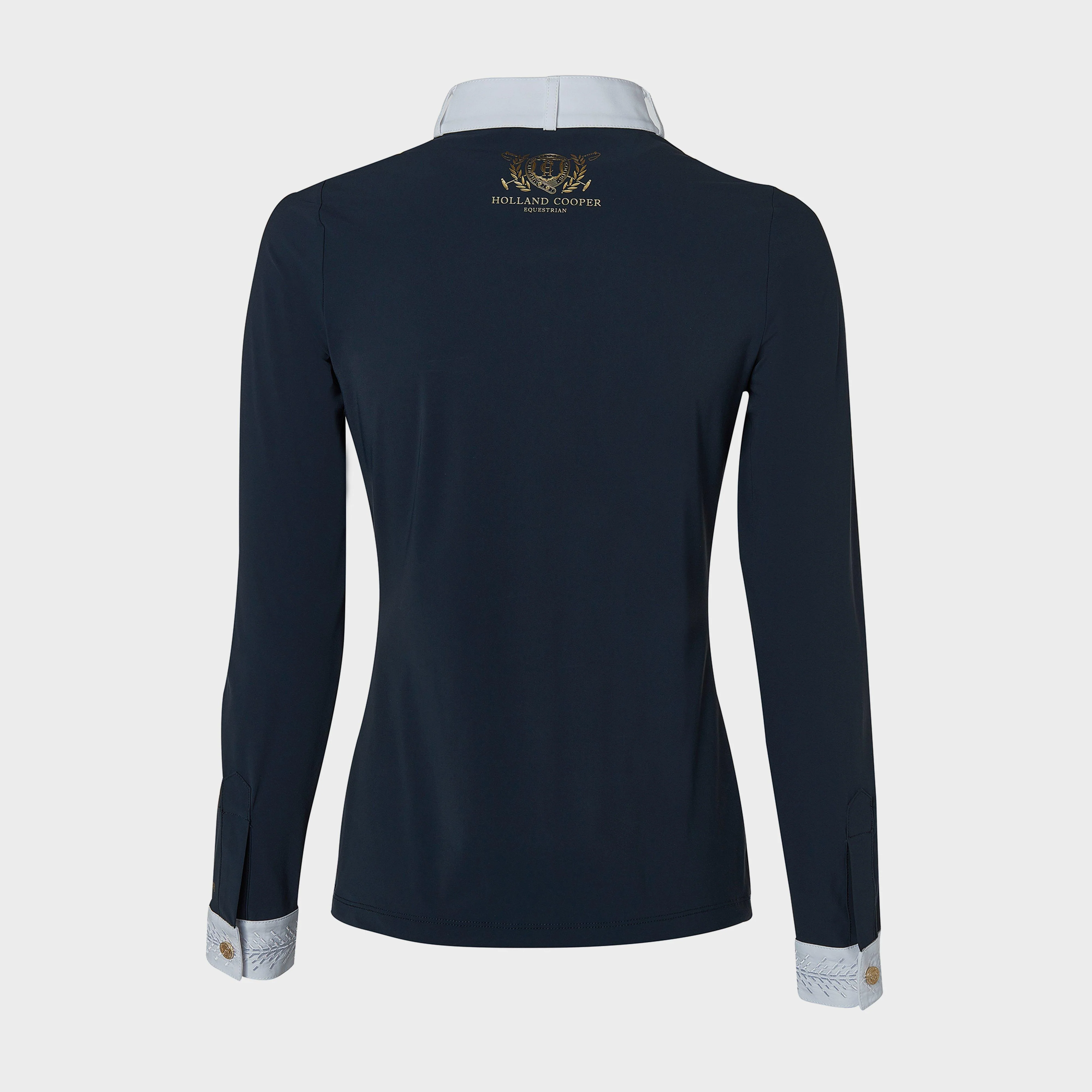 Womens Gatcombe Long Sleeve Show Shirt Ink Navy - Image 4