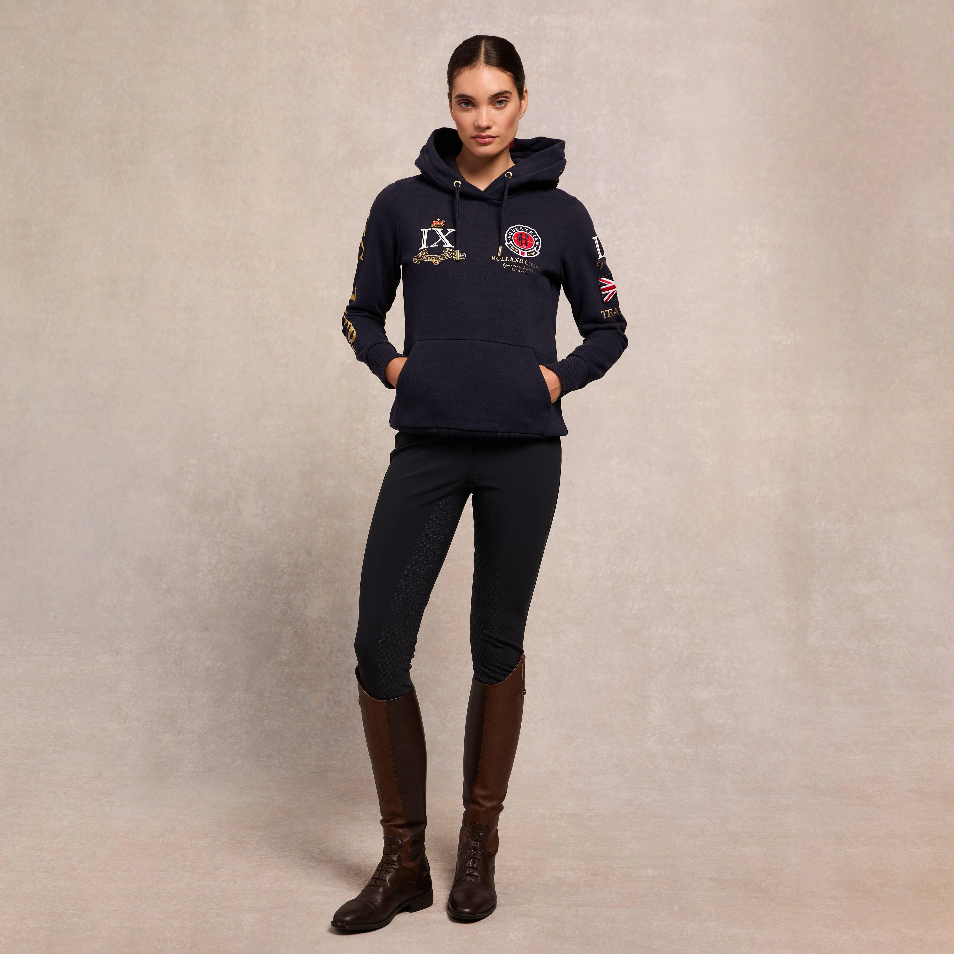 Womens Team Hoodie Pull On Ink Navy - Image 5