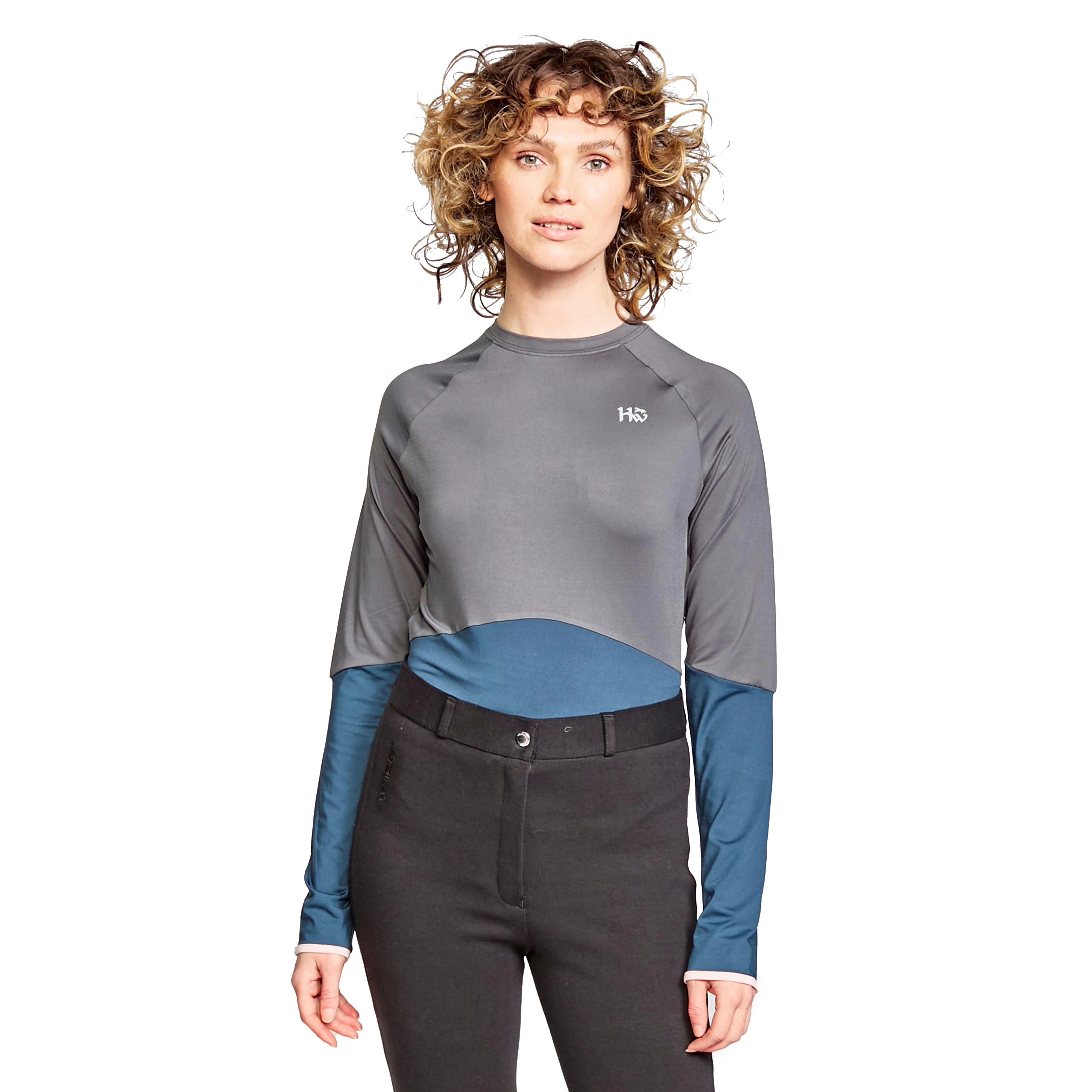 Womens Jade Crew Neck Technical Base Layer Blue/Grey - Image 6