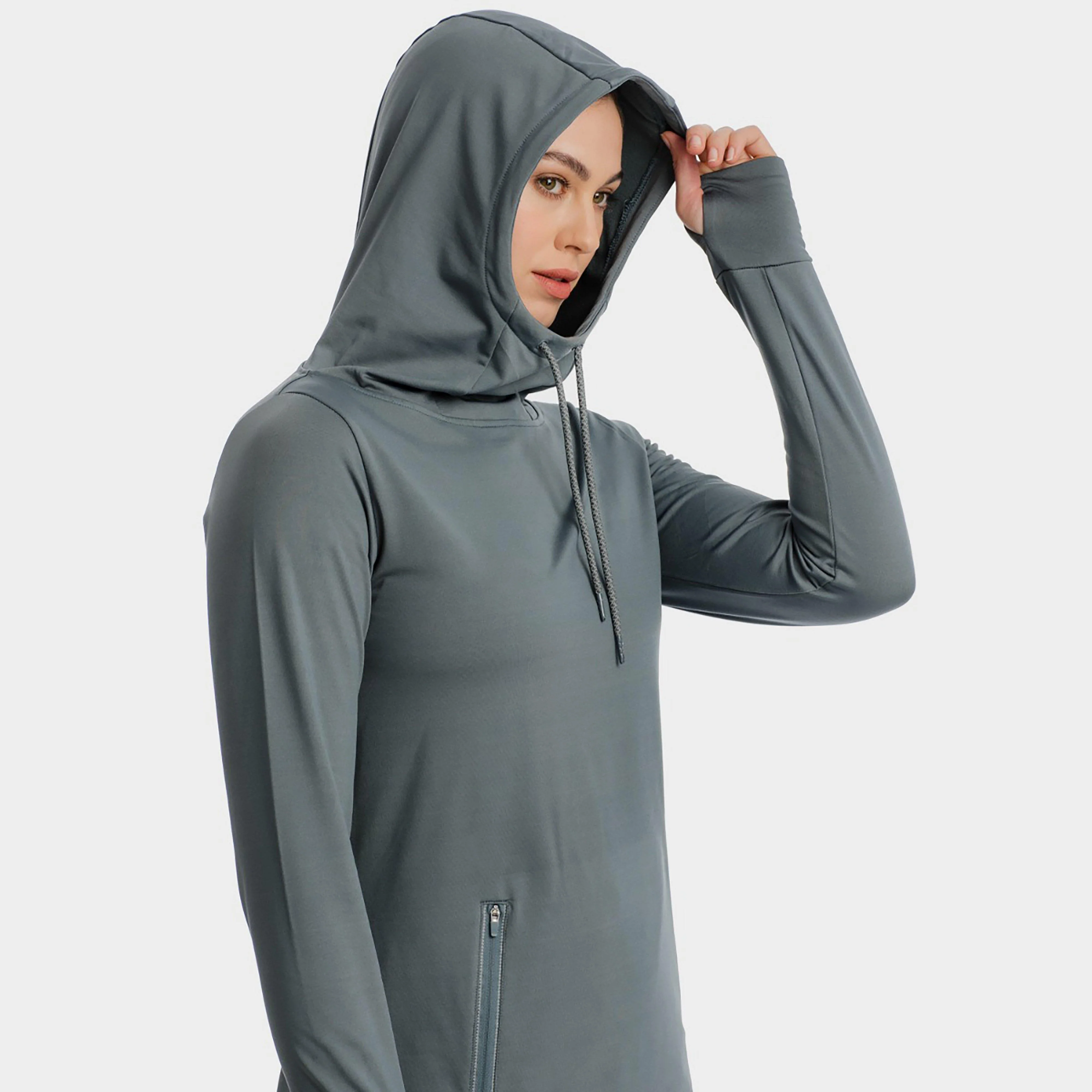 Womens Technical Hooded Fleece Winter Ocean - Image 5