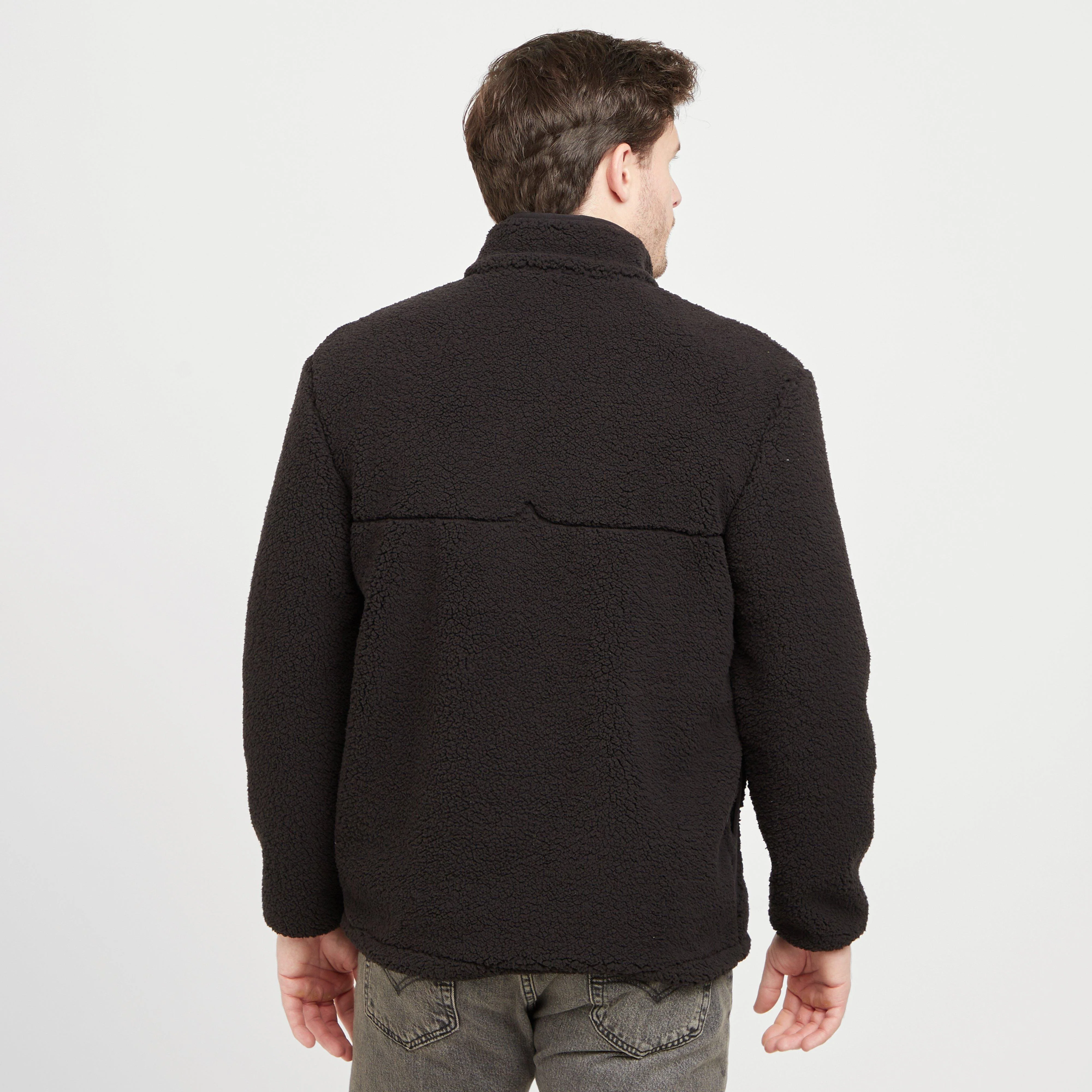 Green Label Mens Elgin Borg Fleece Black - Image 2