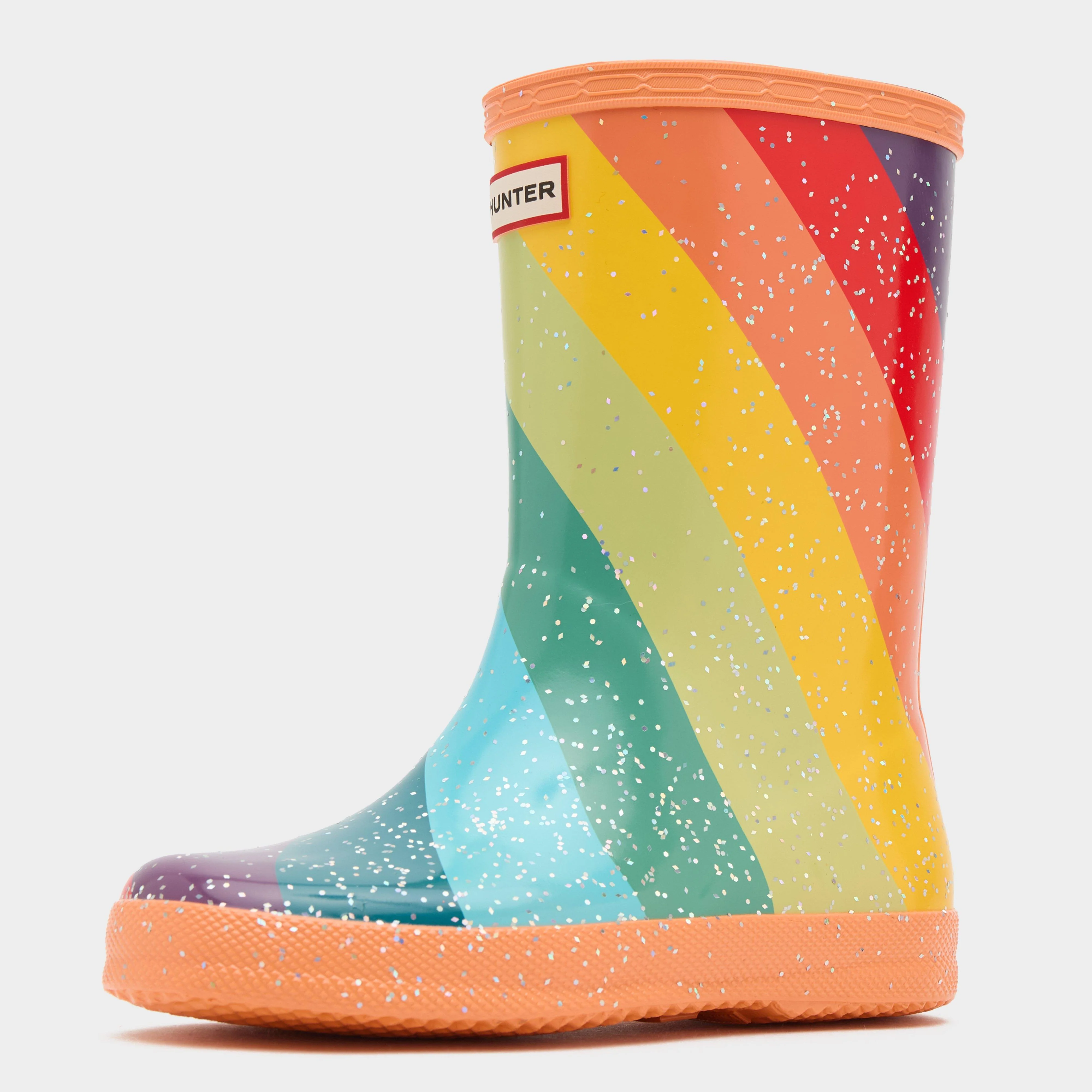 Kids First Classic Rainbow Wellington Boots Rainbow Stripe - Image 3
