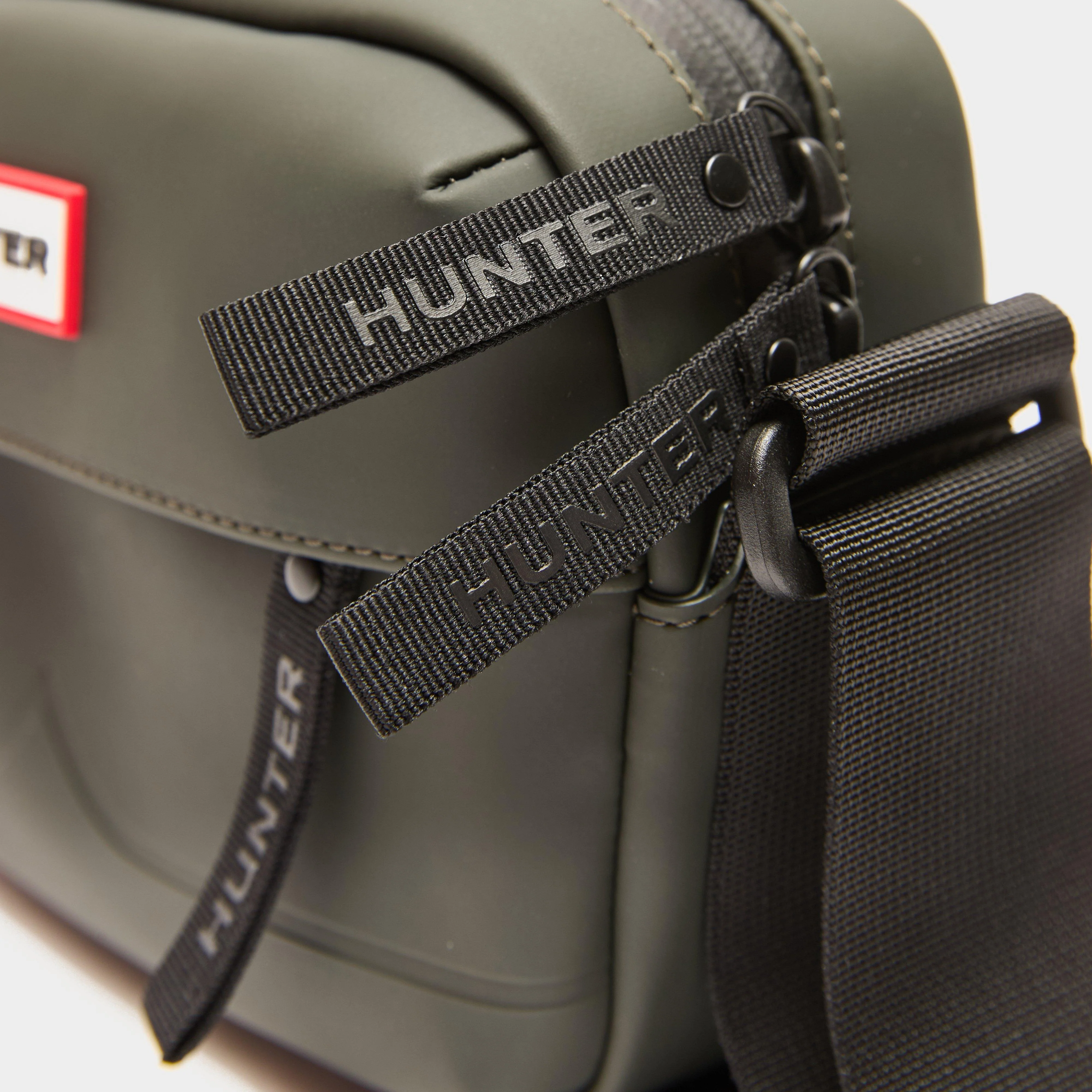 Rubberised Mini Crossbody Dark Olive - Image 5