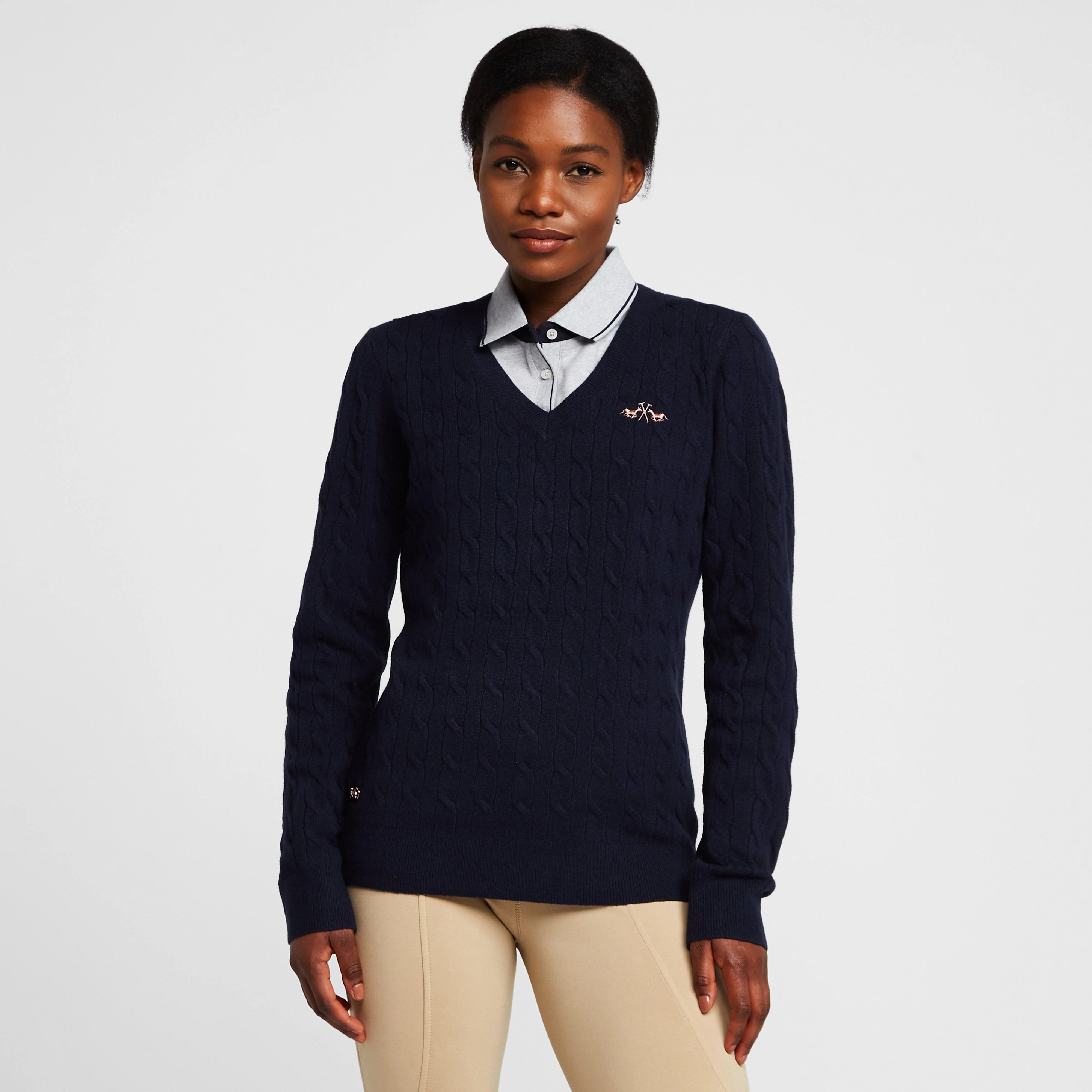 Classy Cable Pullover Navy
