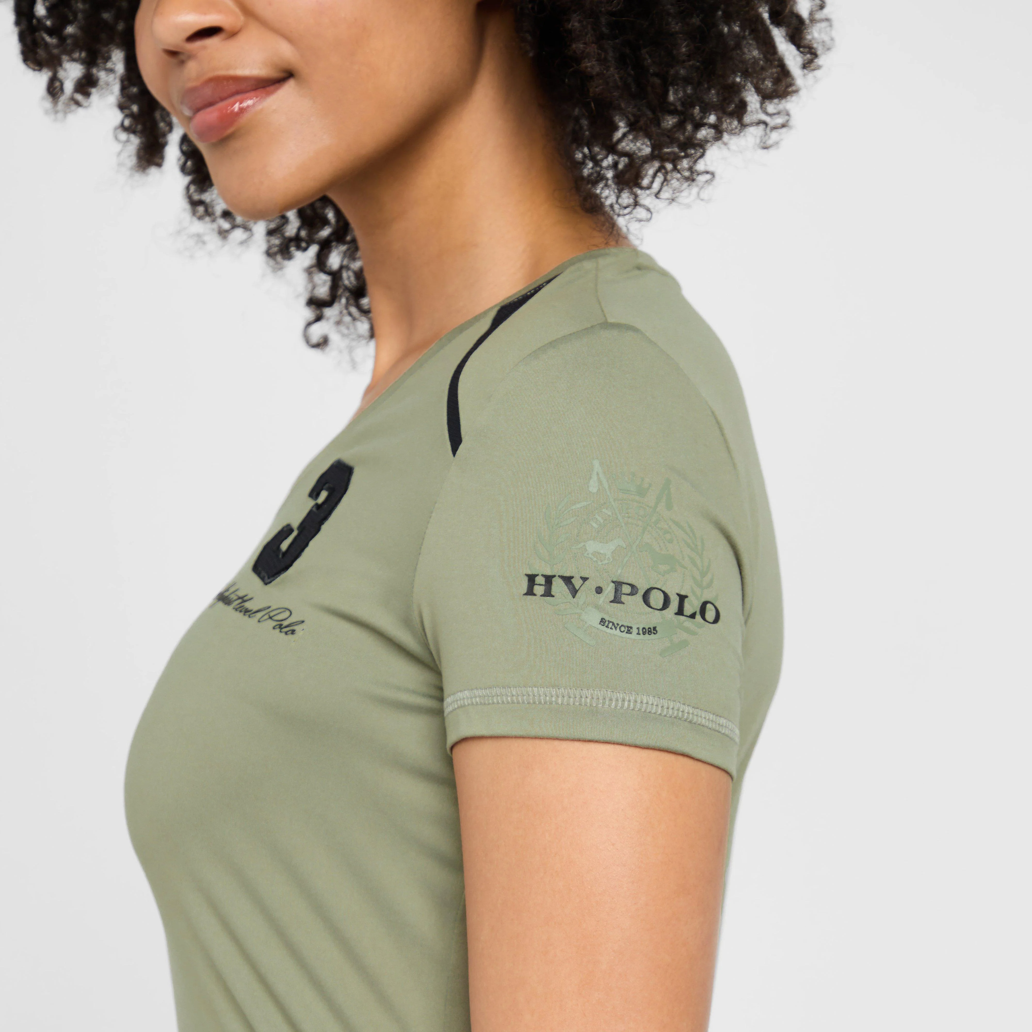 Womens Favouritas Tech T-Shirt Oil Green - Image 6