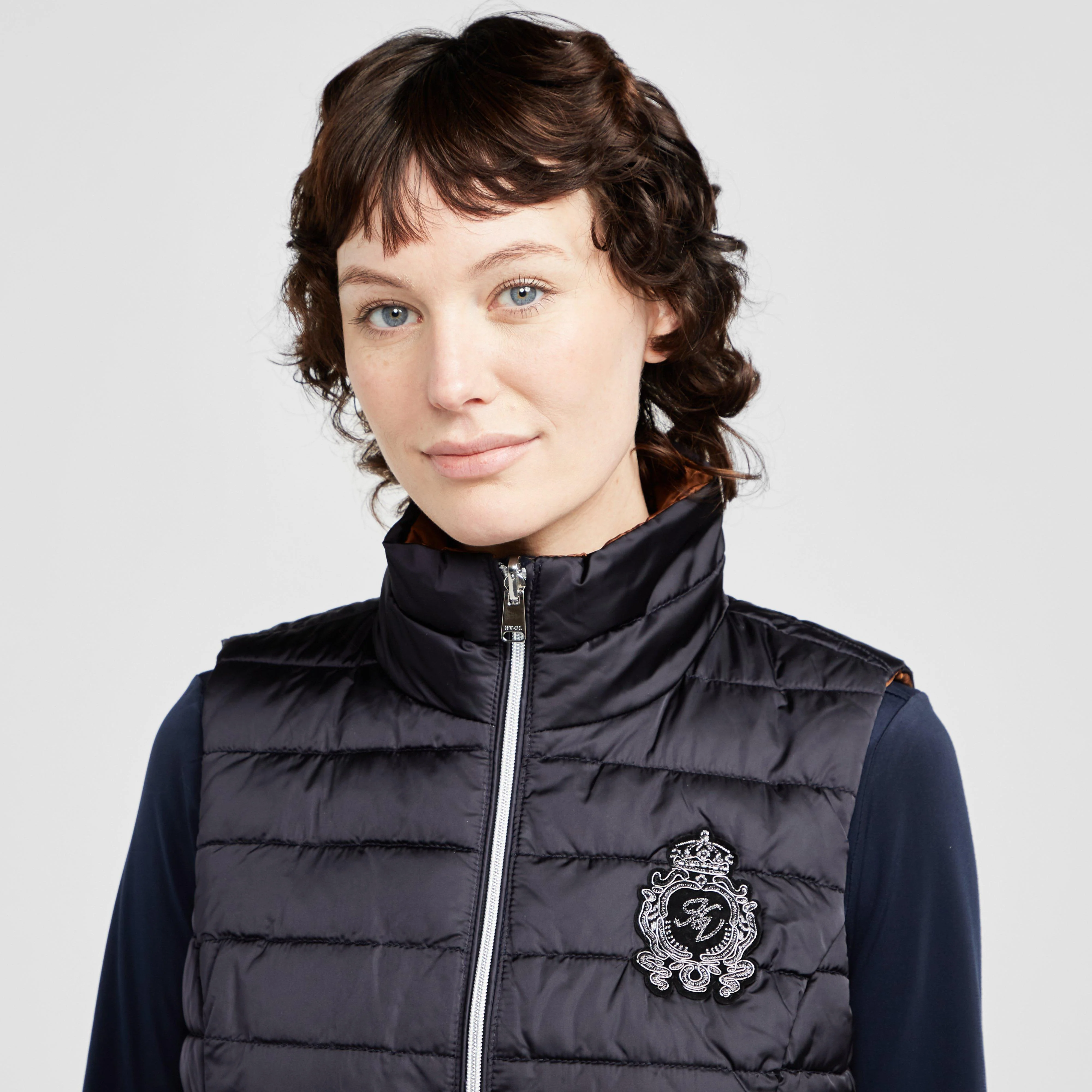Womens Feline Gilet Navy - Image 5