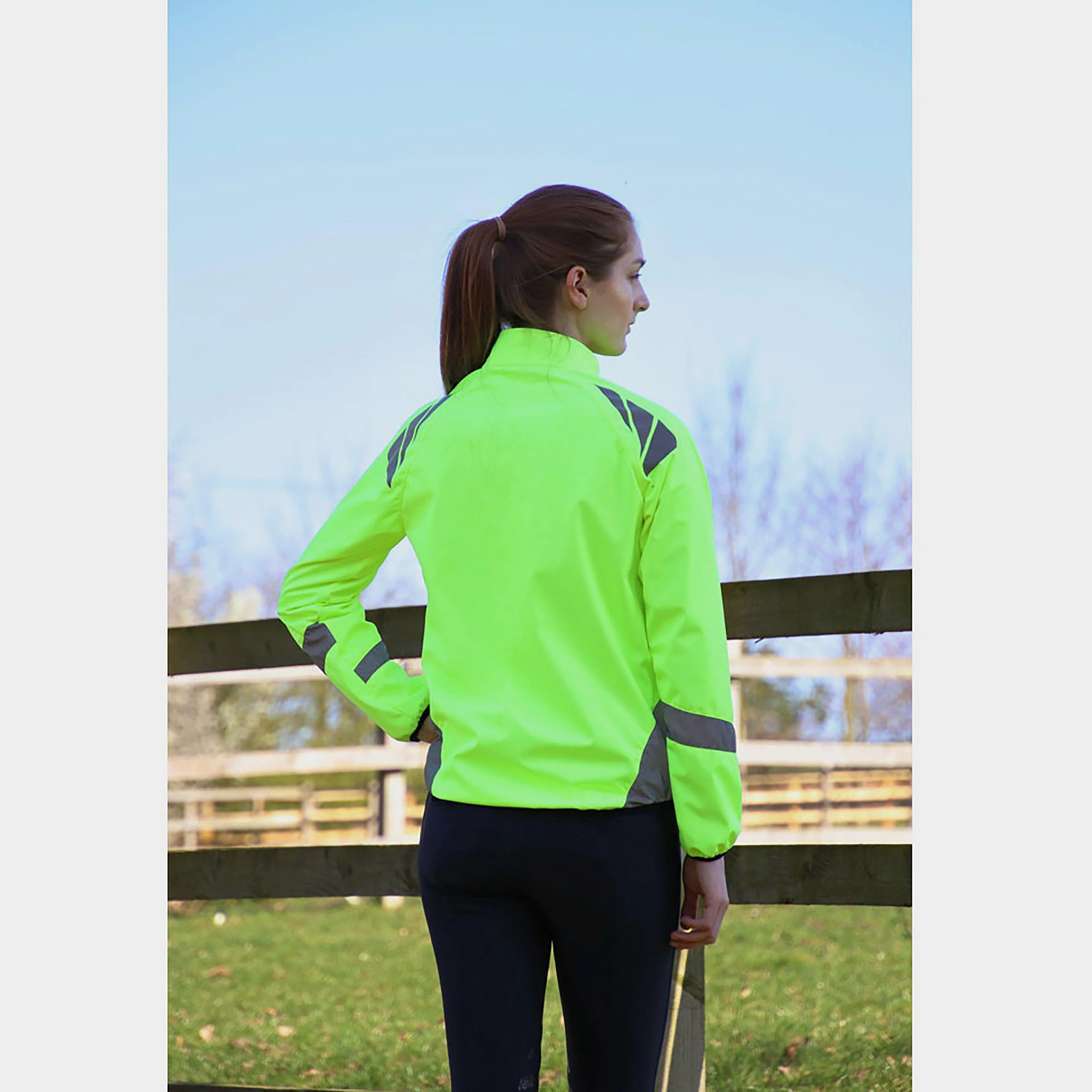 HyVIZ Equestrian Reflector Jacket Yellow - Image 6