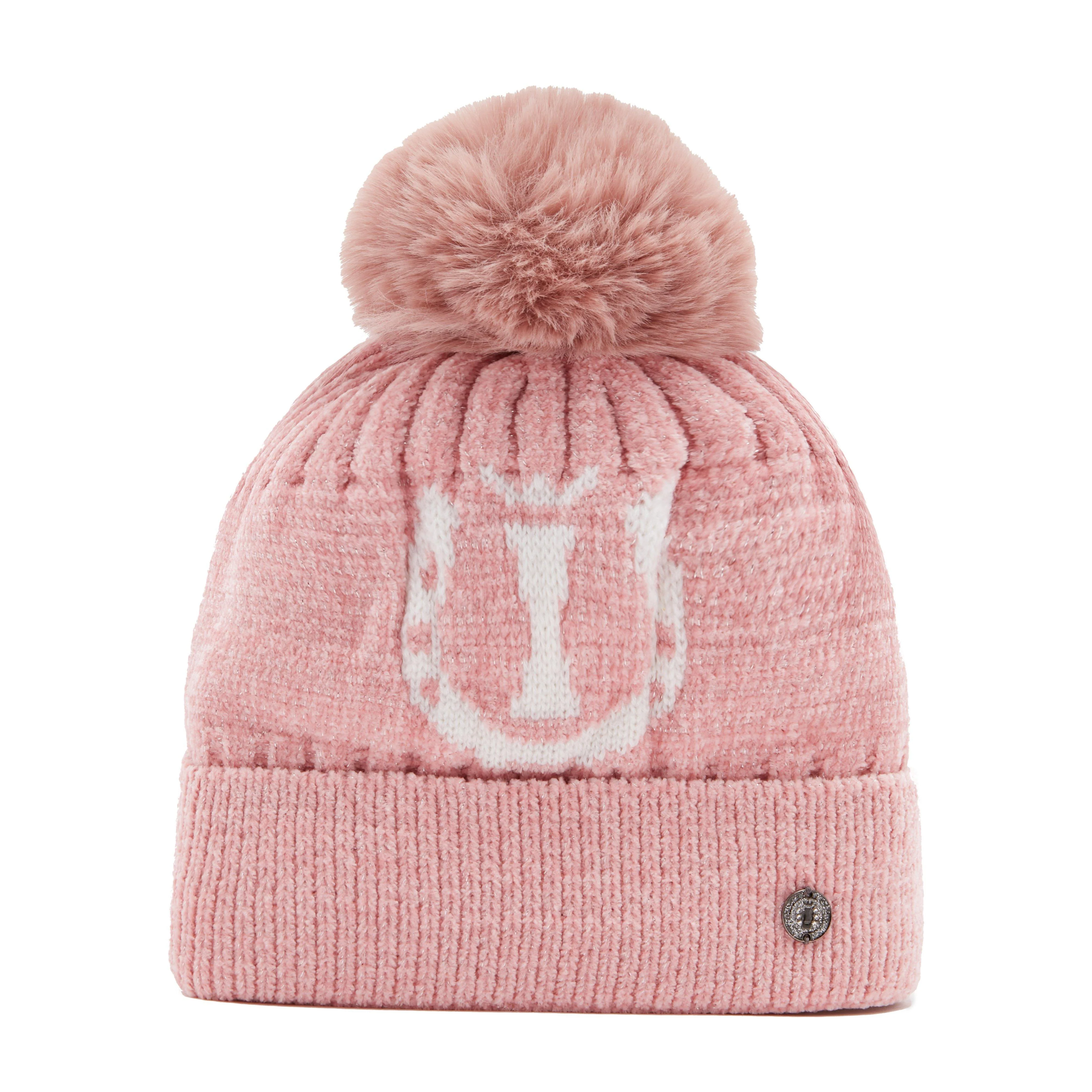 Womens Dusty Star Velvet Beanie Classy Pink - Image 4