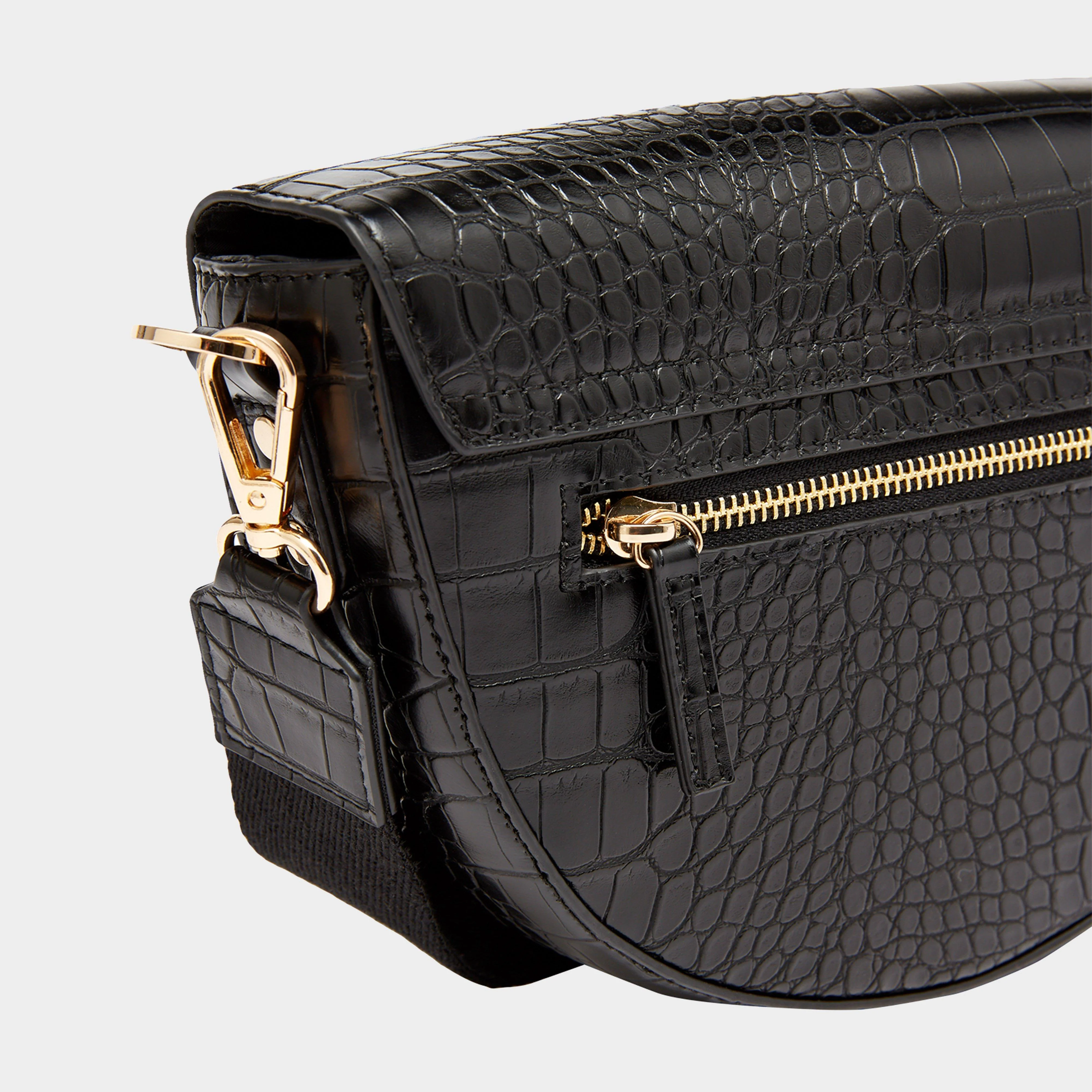 Clara Half Moon PU Bag Black - Image 5