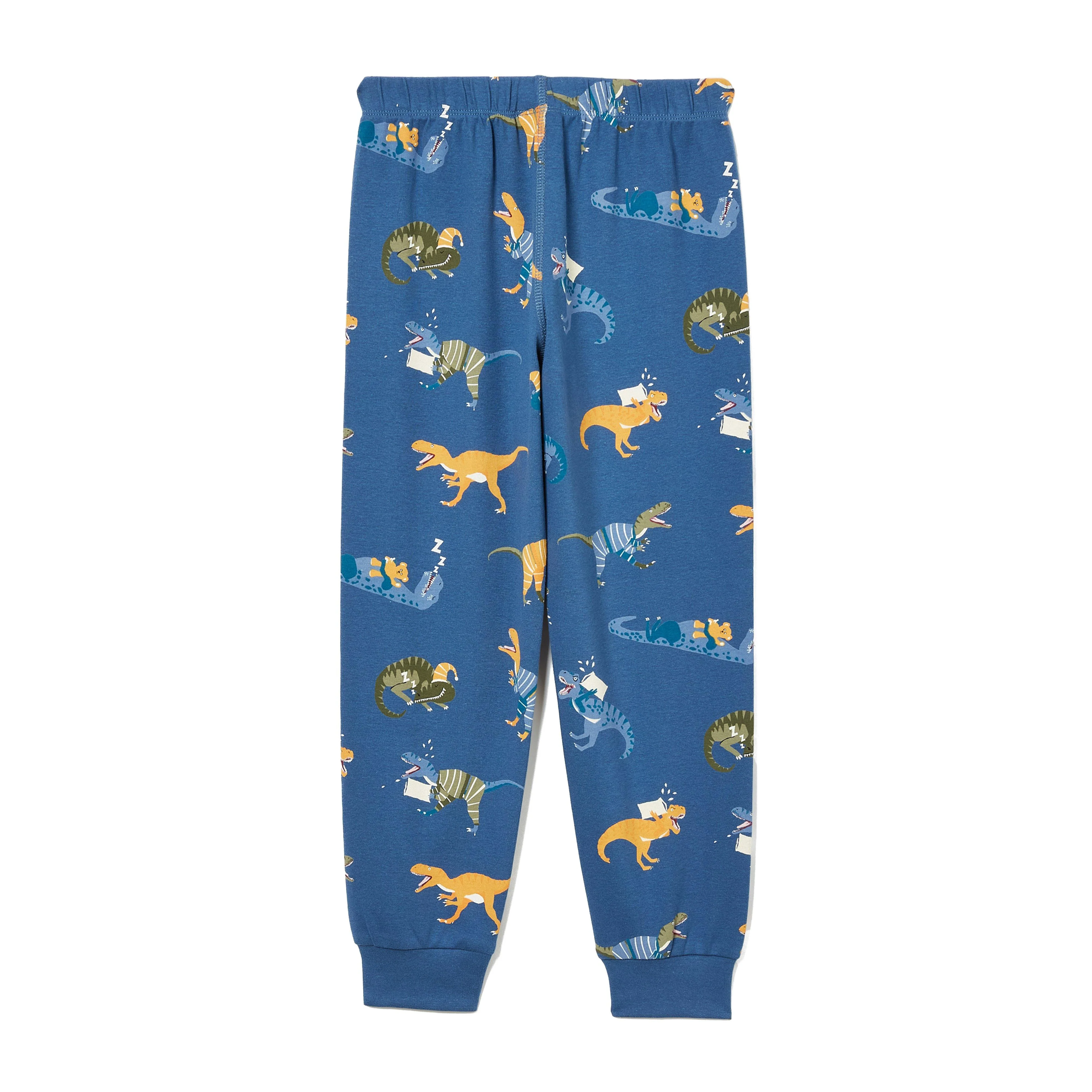 Kids Doze Days Print Jersey Pyjama Set Dinosaurs - Image 6