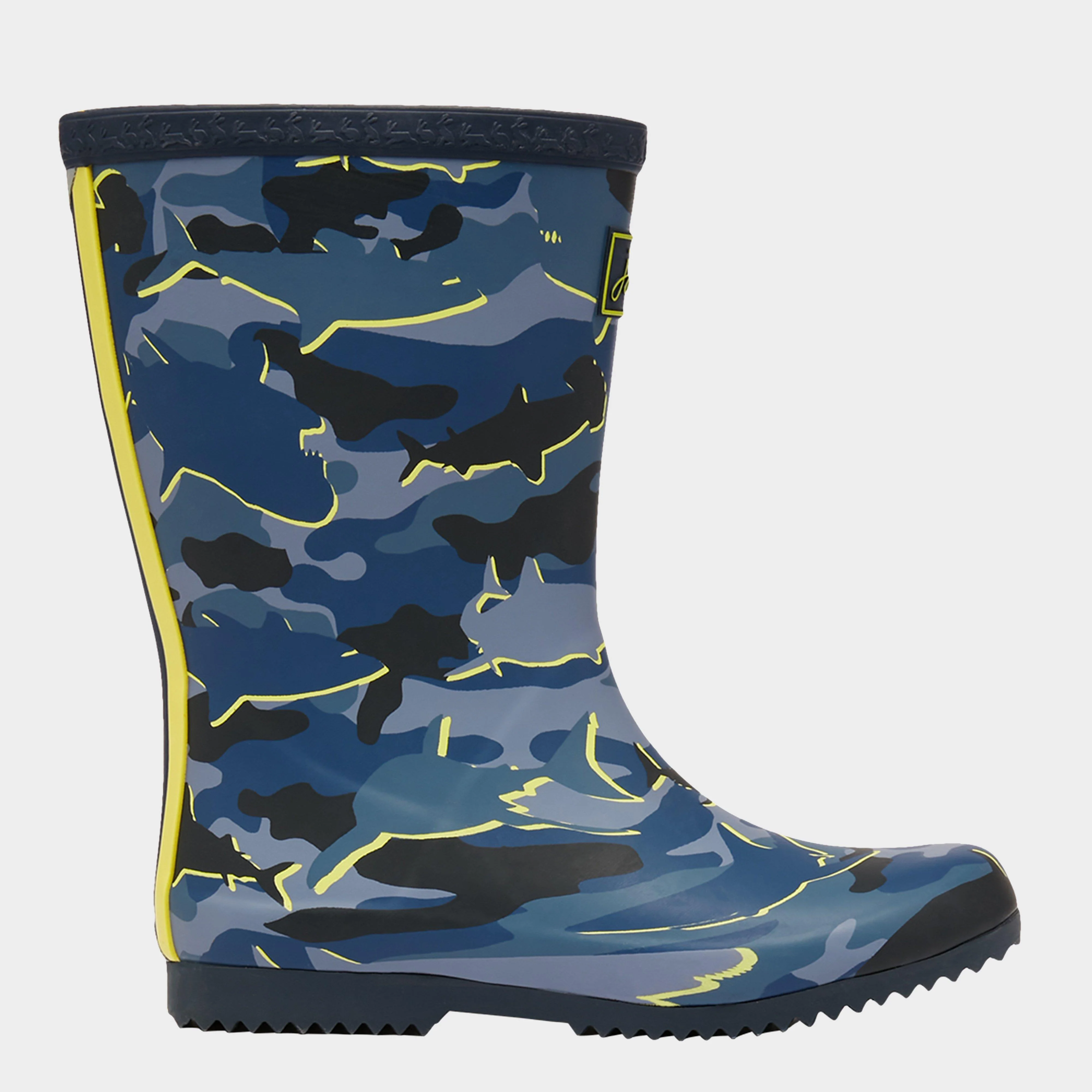 Kids' Roll Up Wellies Camo Shark - Image 3