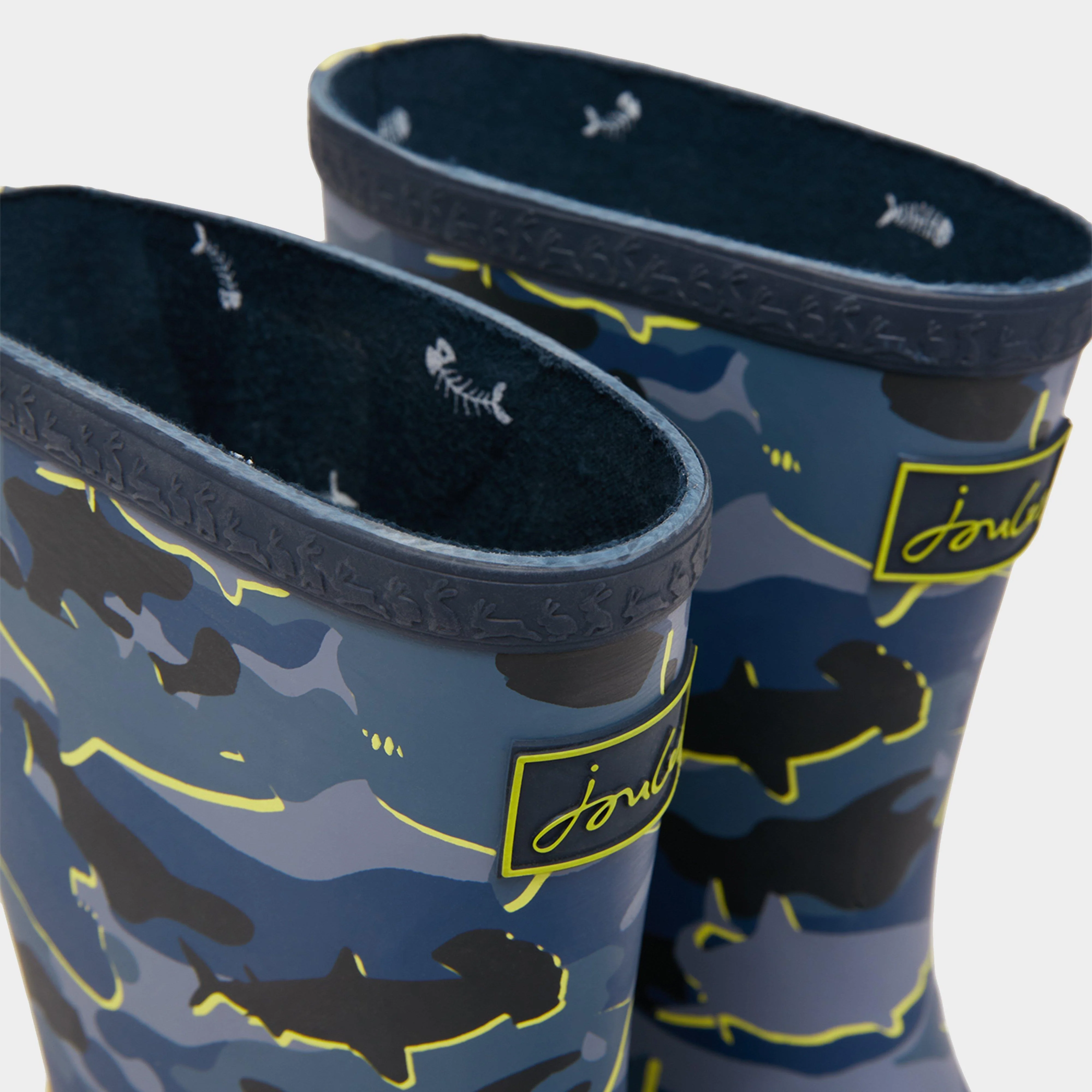 Kids' Roll Up Wellies Camo Shark - Image 4