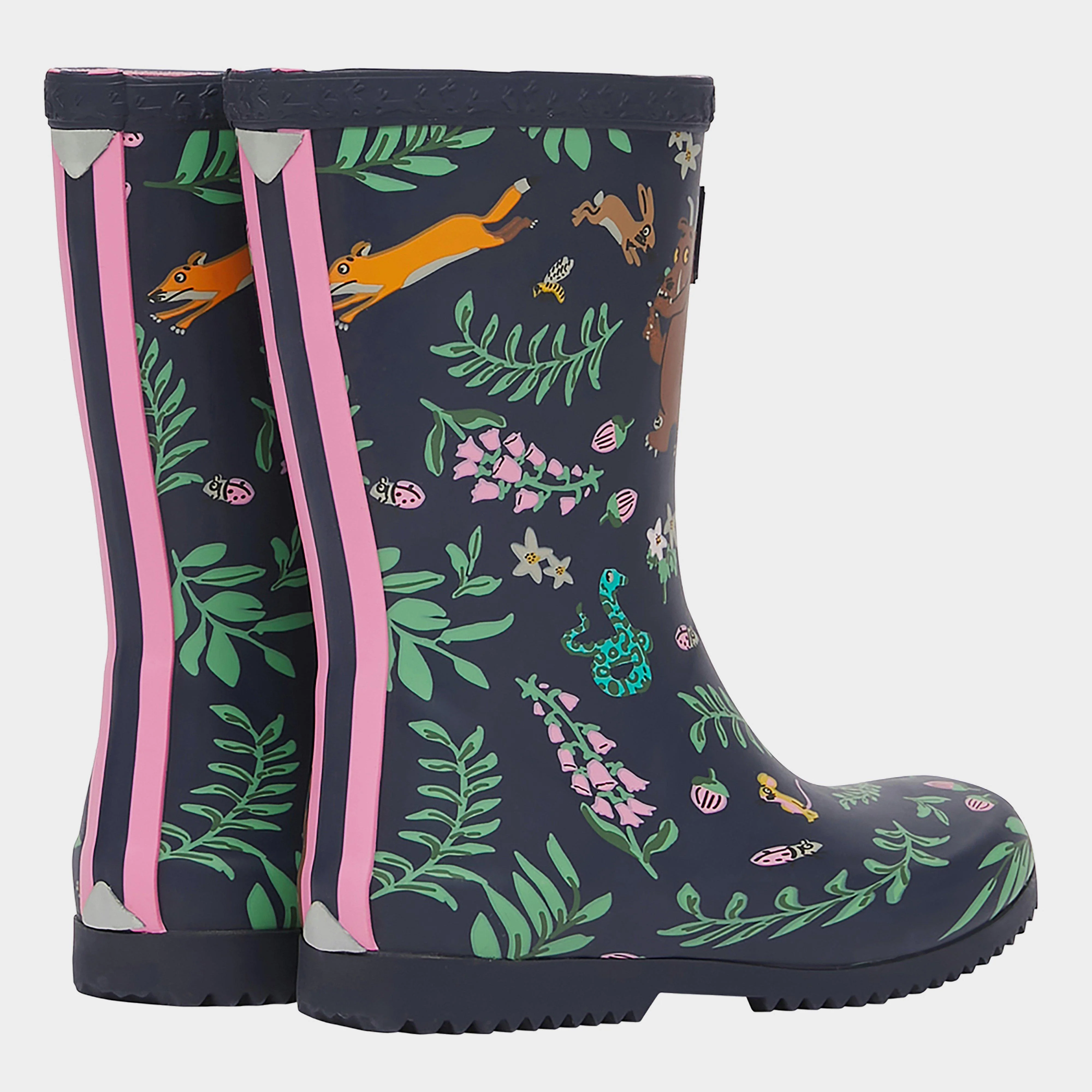 Kids Roll Up Wellies Navy Gruffalo - Image 2