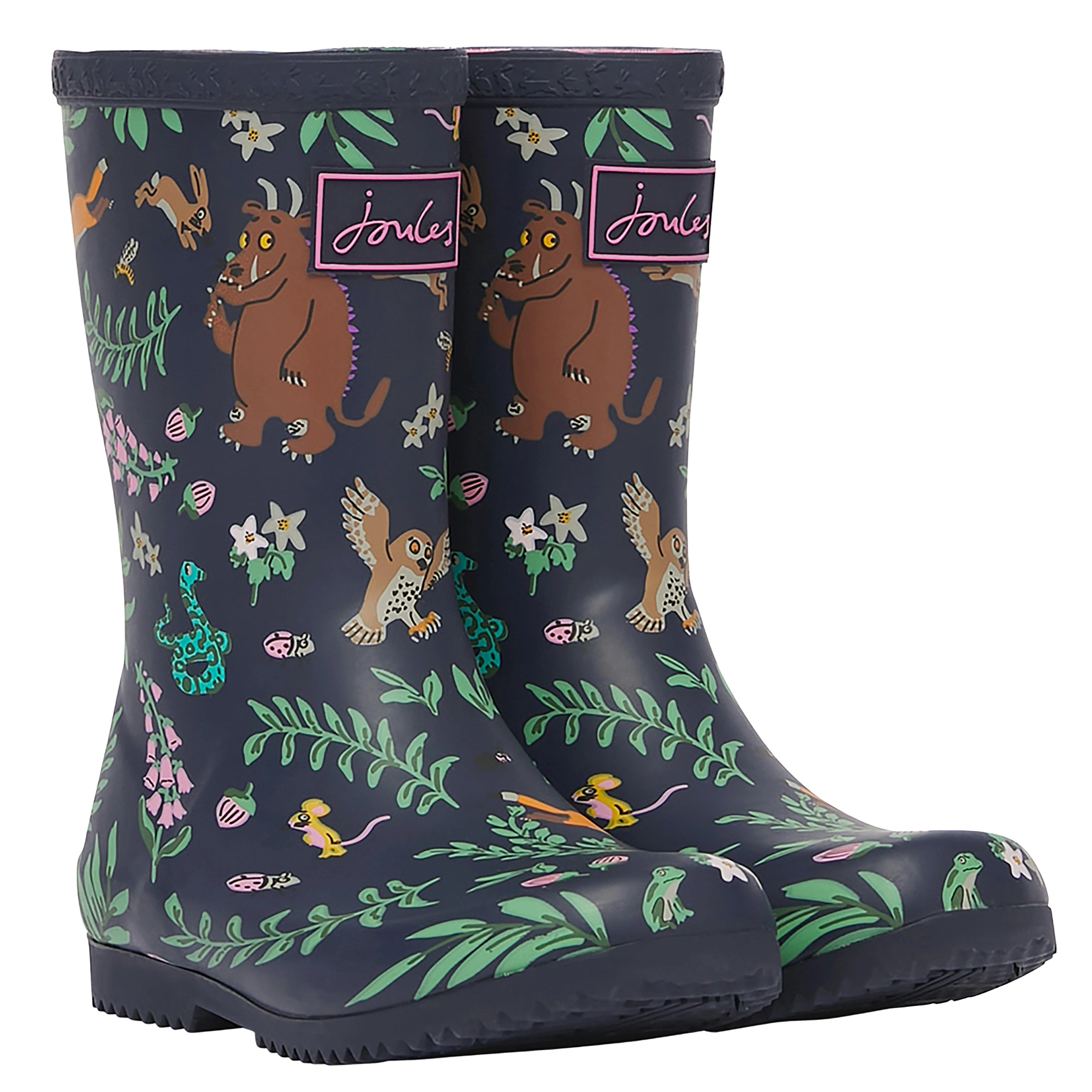 Kids Roll Up Wellies Navy Gruffalo - Image 5