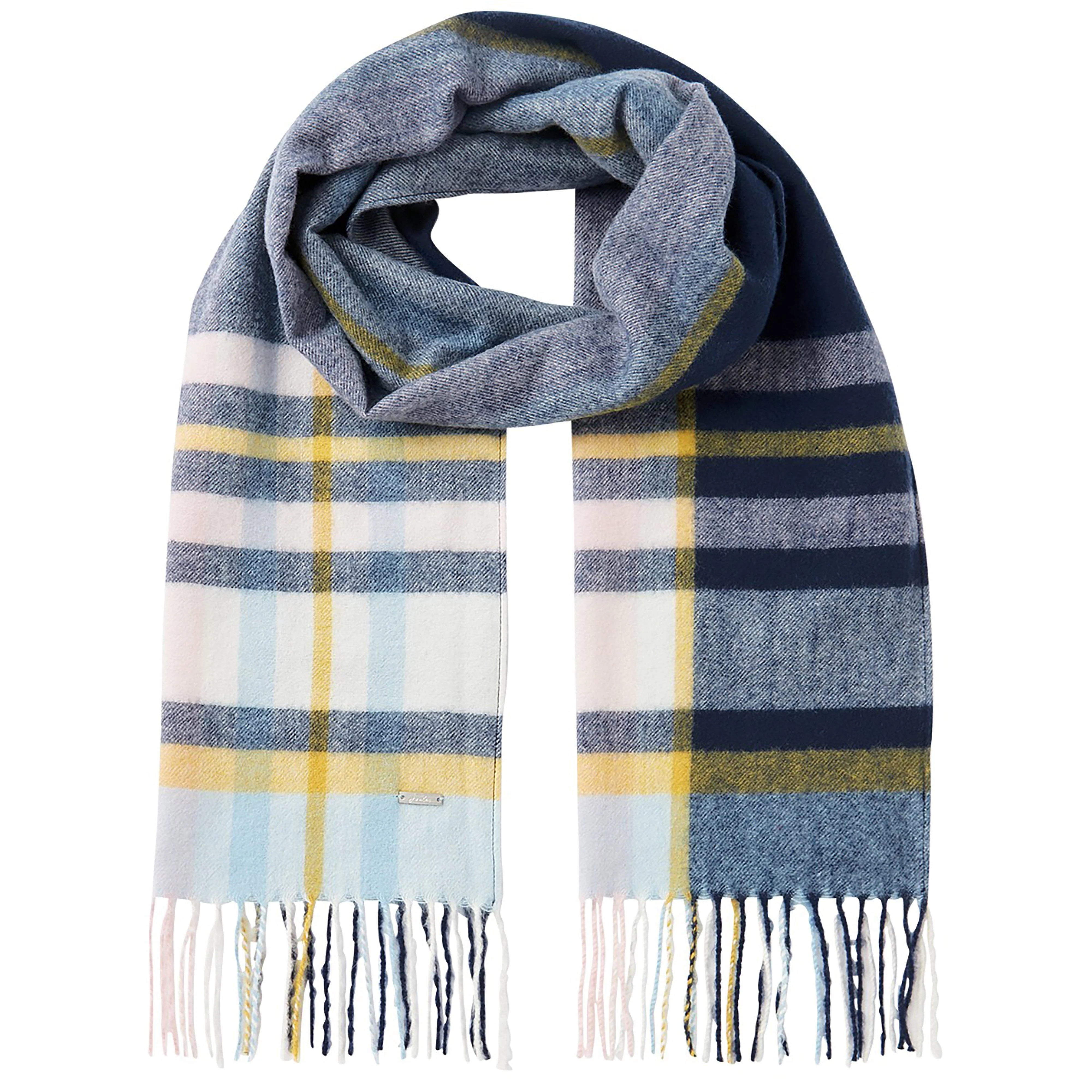 Ladies Bracken Scarf Pink Blue Check - Image 6