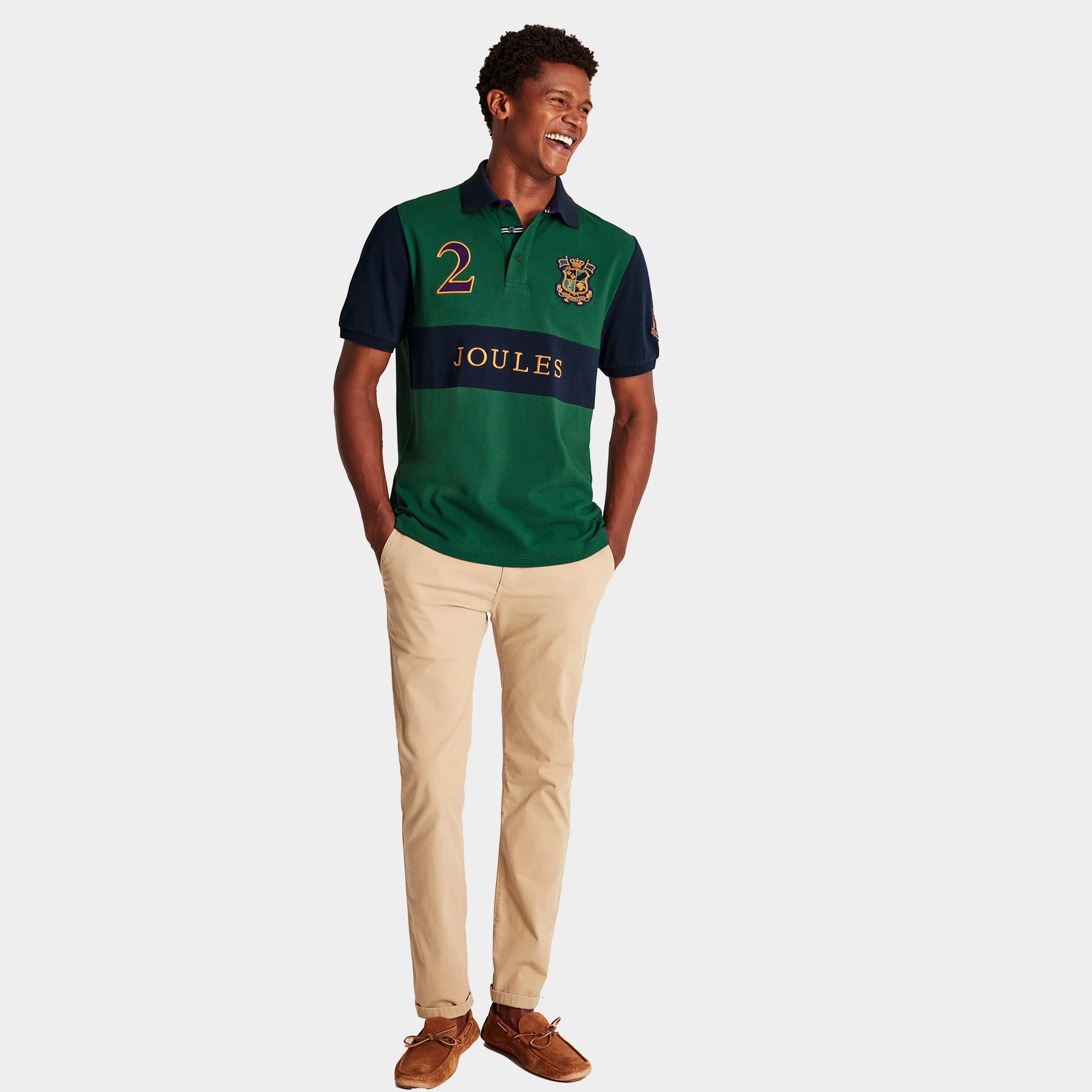 Mens Embellished Polo Shirt Green - Image 7