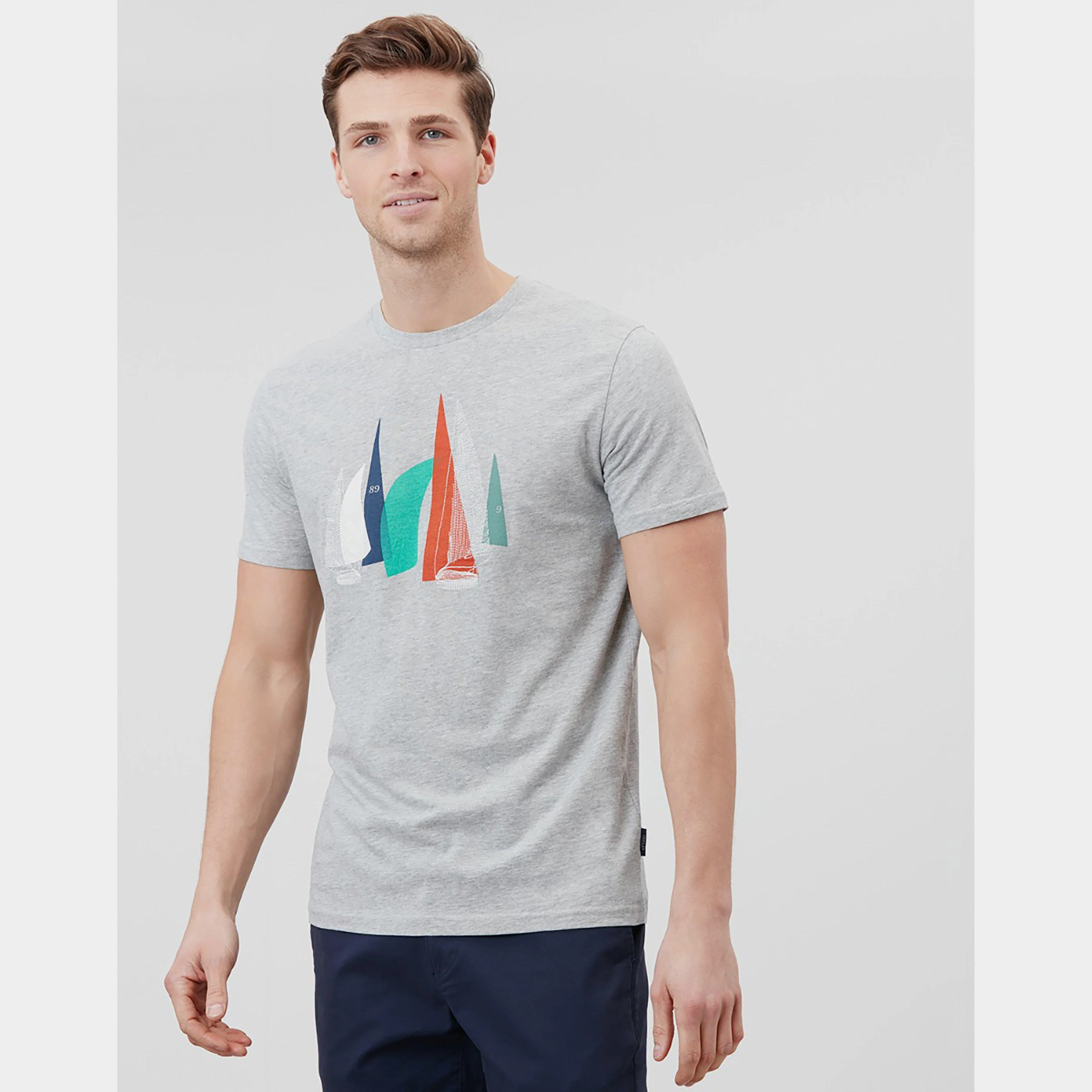 Mens Flynn Tee Grey Marl - Image 5
