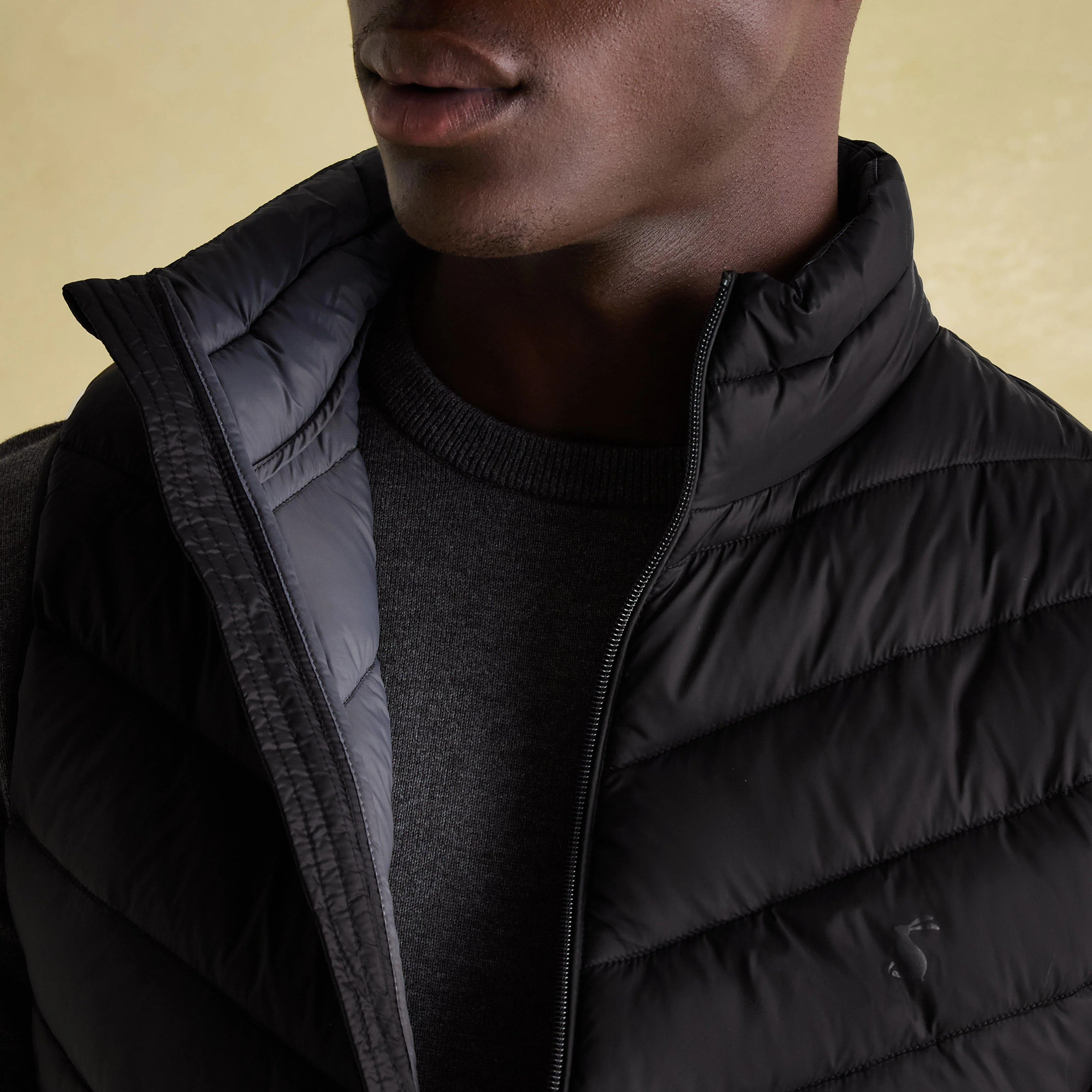 Mens Garrett Showerproof Padded Gilet Black - Image 4