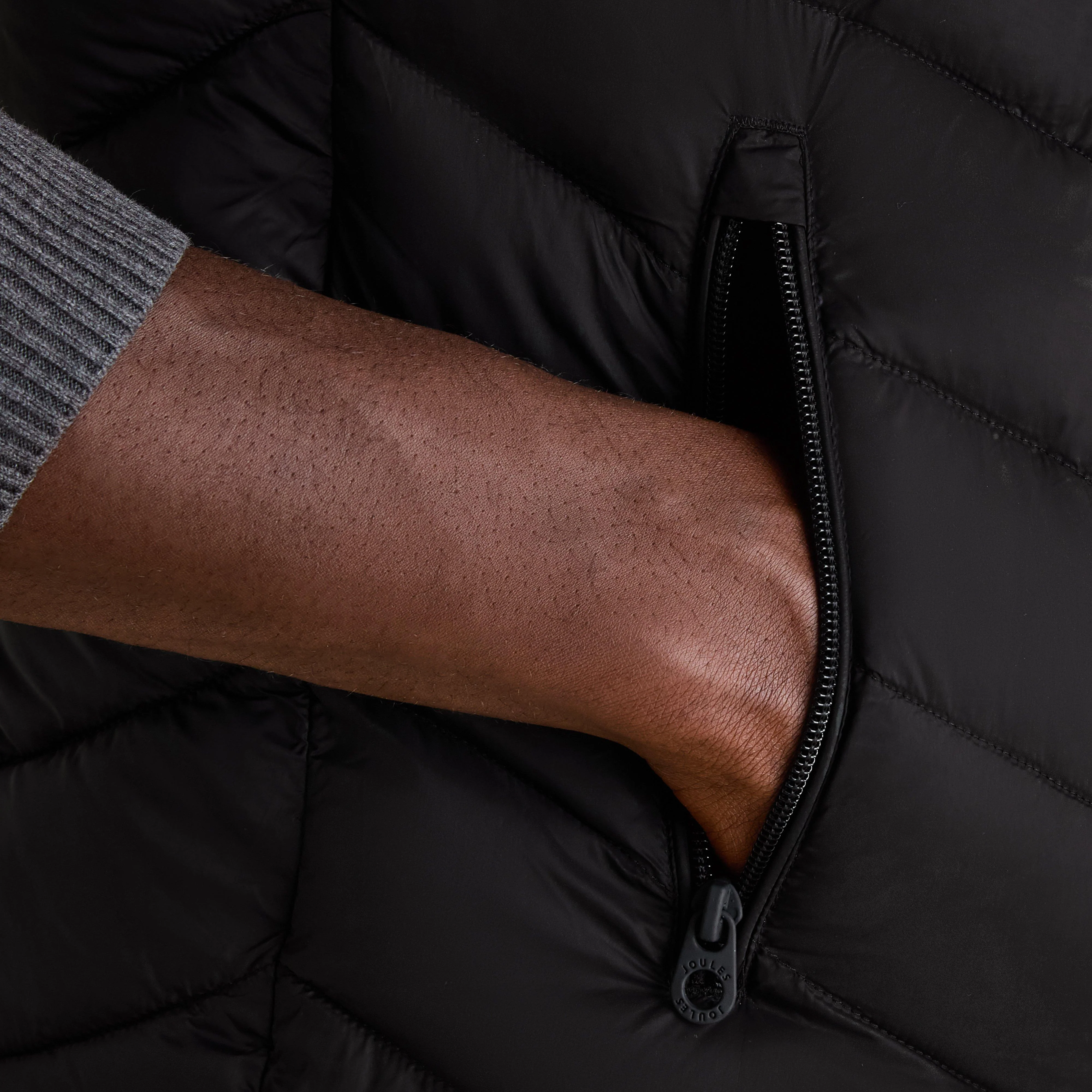 Mens Garrett Showerproof Padded Gilet Black - Image 5
