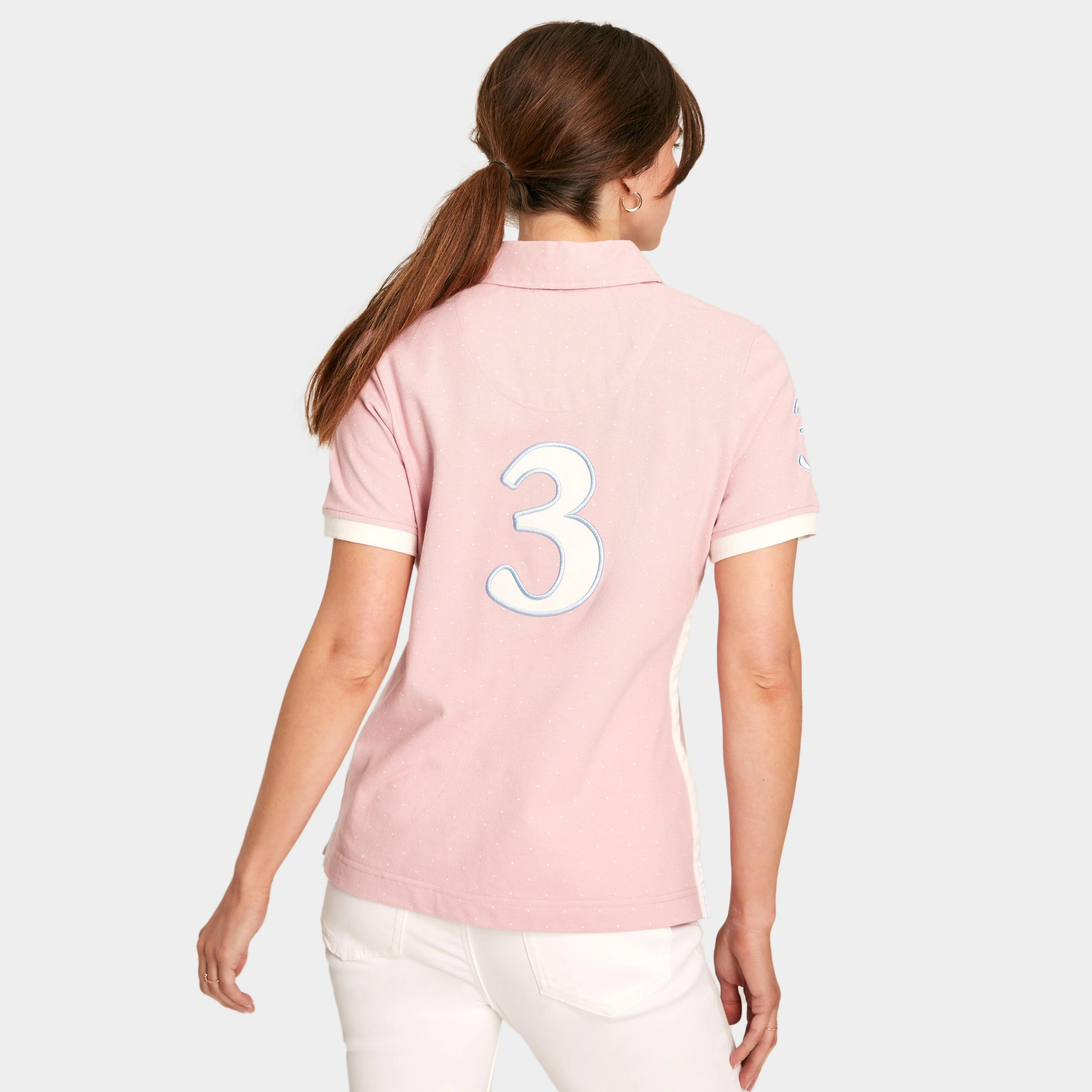 Womens Beaufort Short Sleeve Cotton Polo Shirt Pink - Image 2