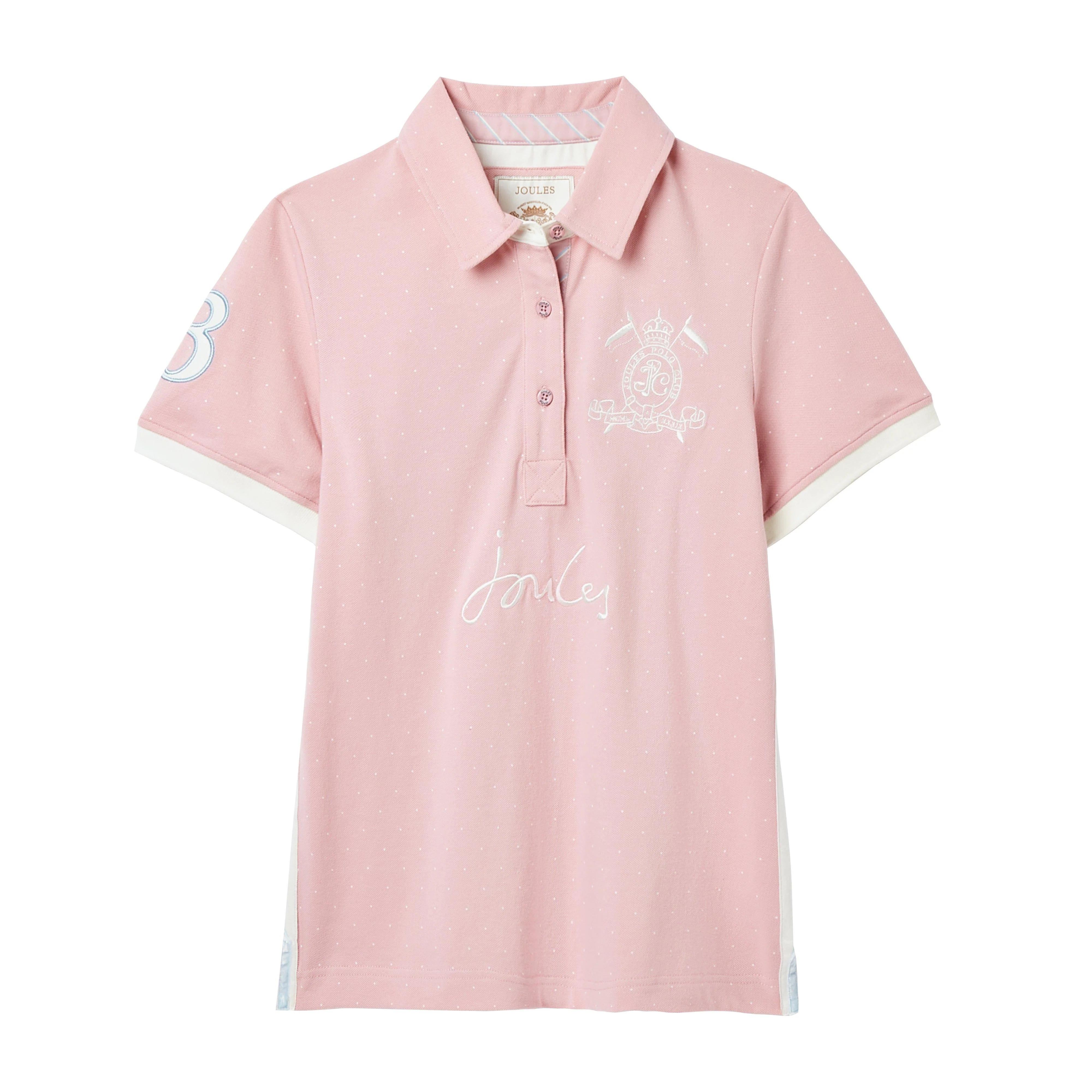 Womens Beaufort Short Sleeve Cotton Polo Shirt Pink - Image 6