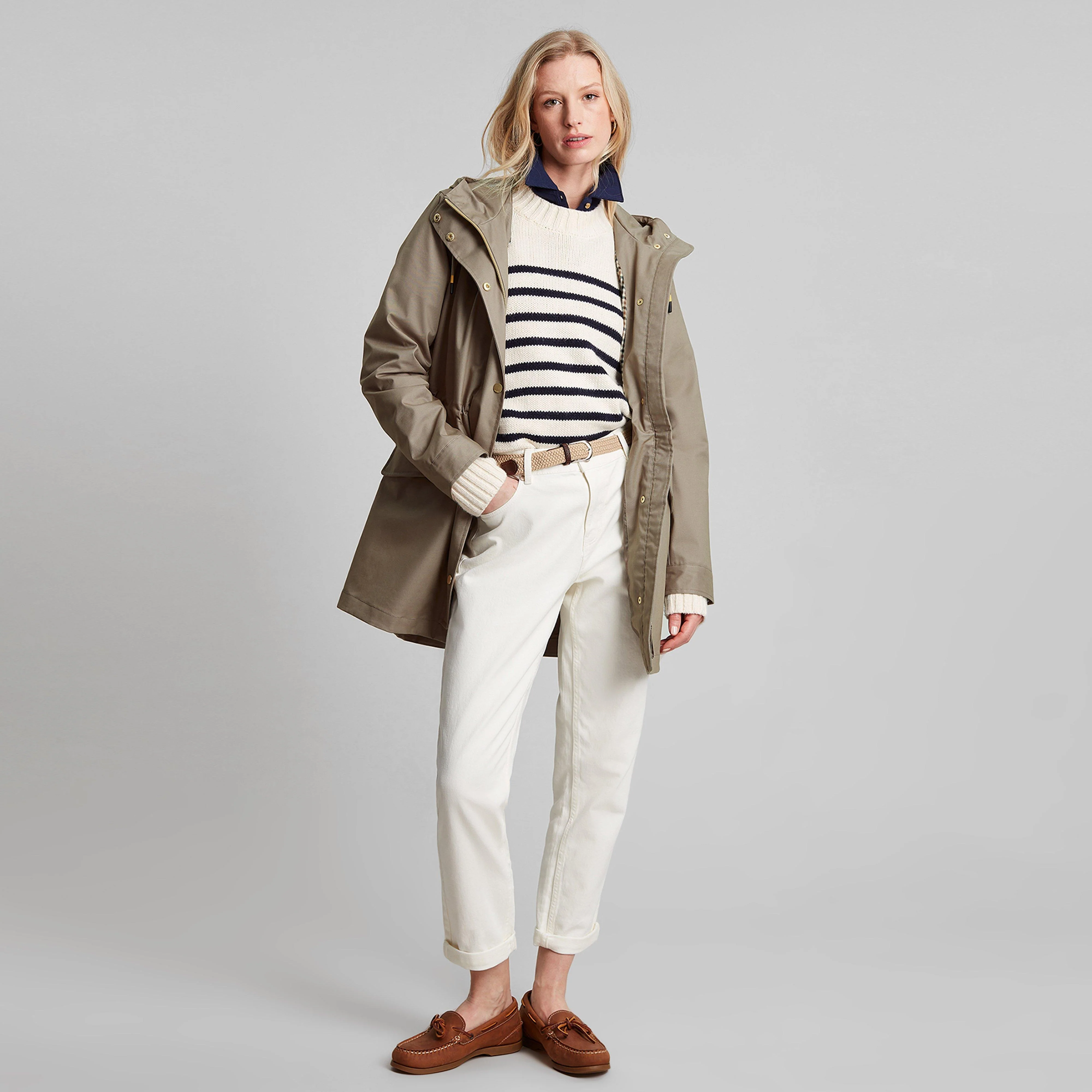 Womens Padstow Waterproof Raincoat Mushroom - Image 10