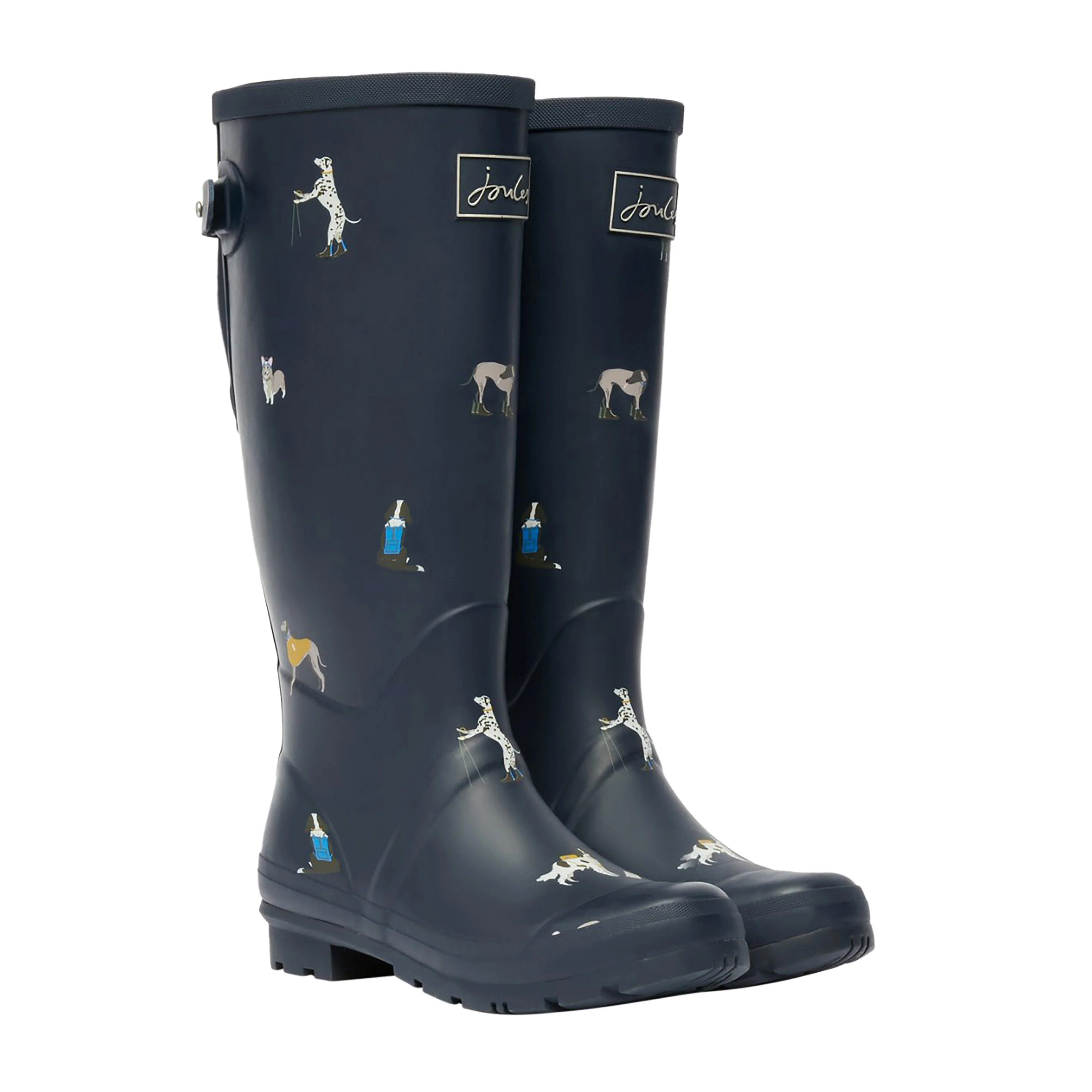 Womens Welly Print Navy Dogs - Image 8