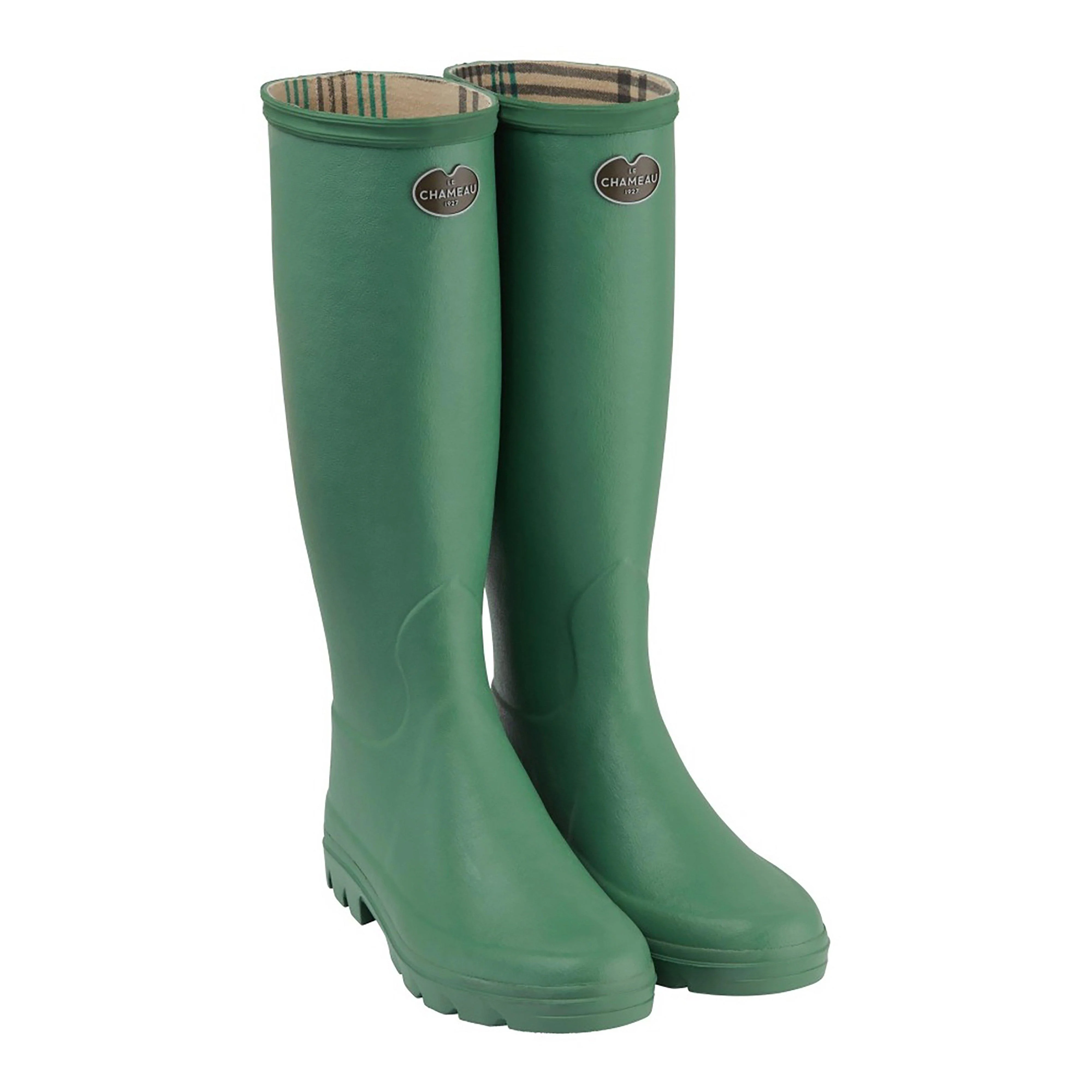 Womens Iris Jersey Lined Wellington Boots Vert Clair - Image 7