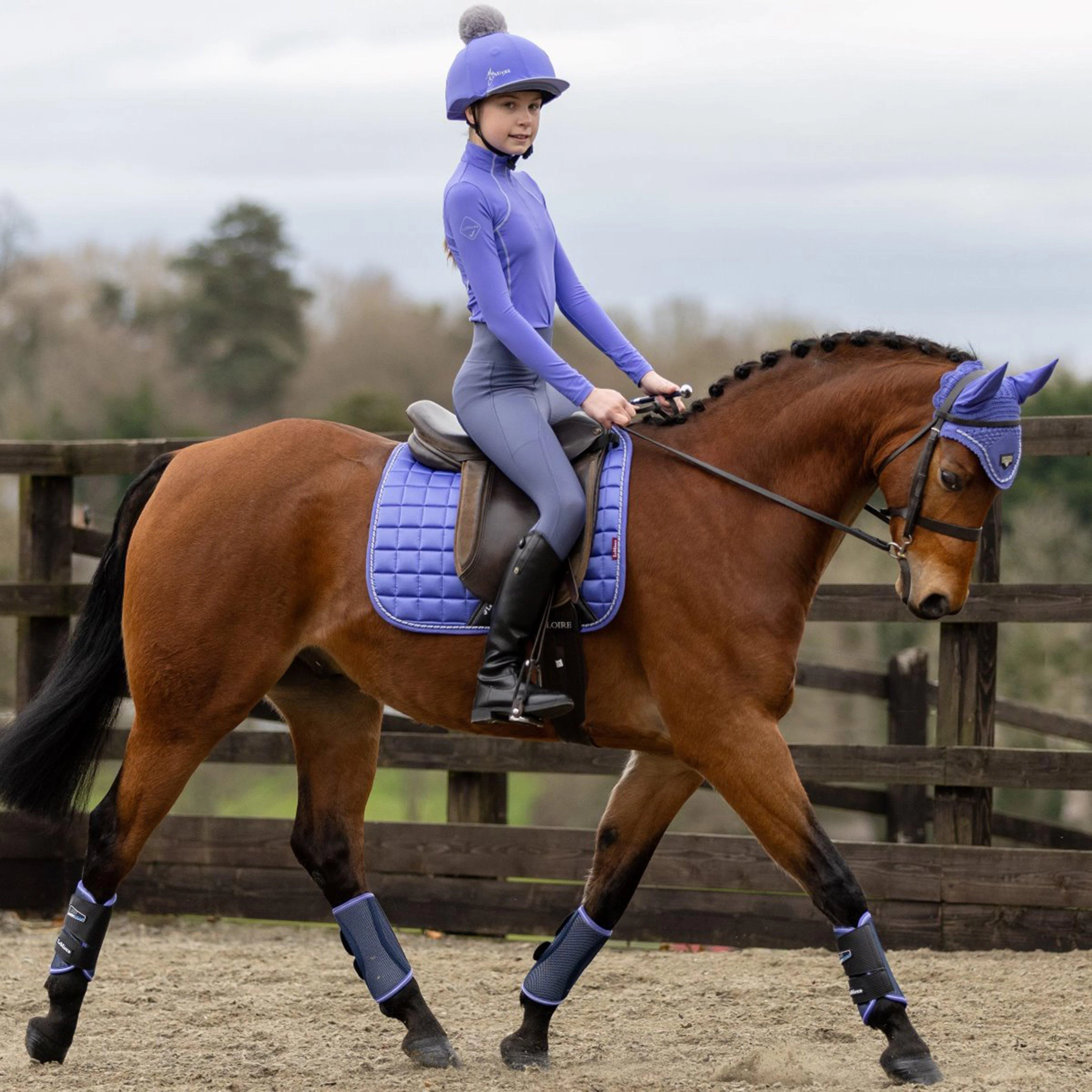 Junior Loire Dressage Pad Bluebell - Image 11