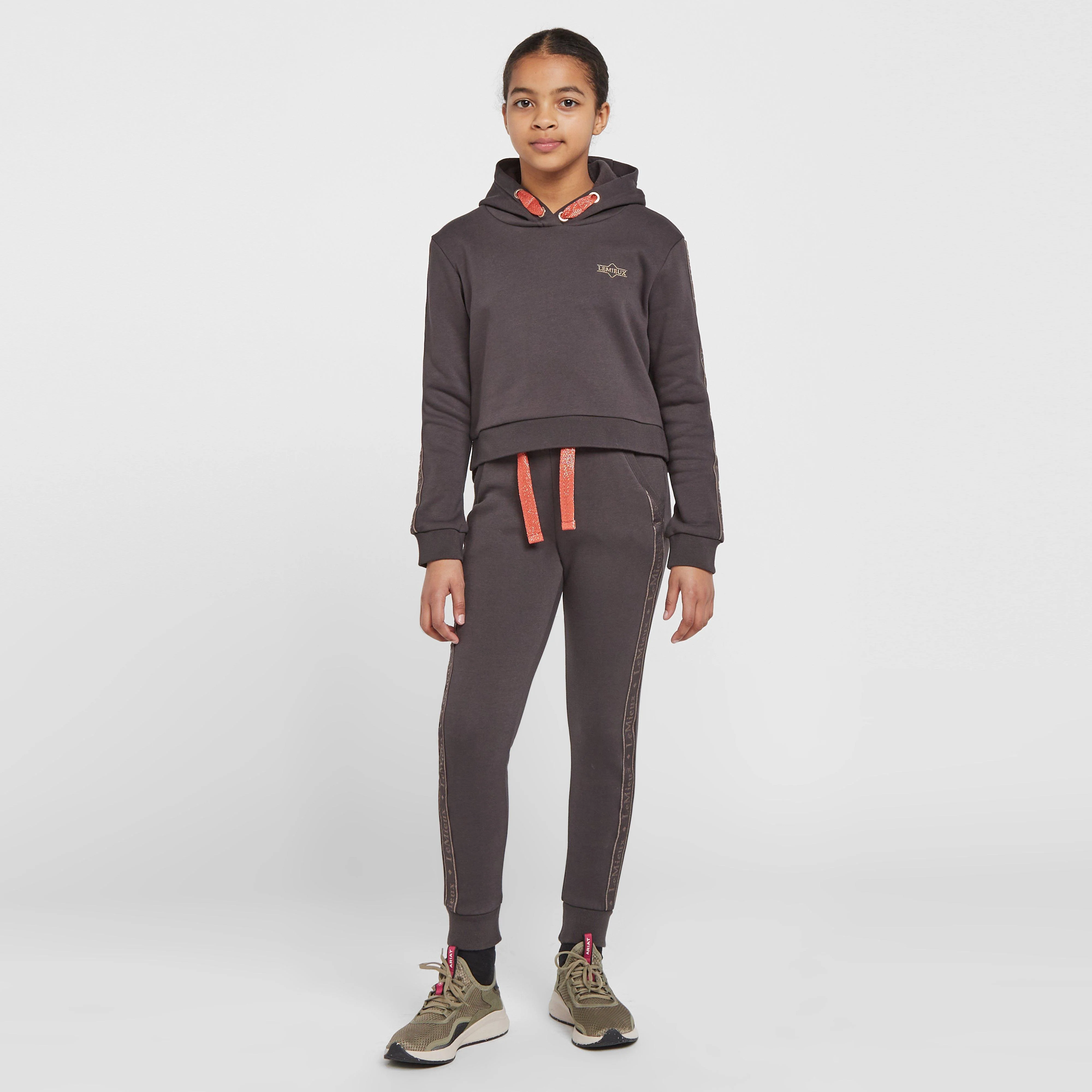 Kids Young Rider Cropped Hoodie Liquorice - Image 3