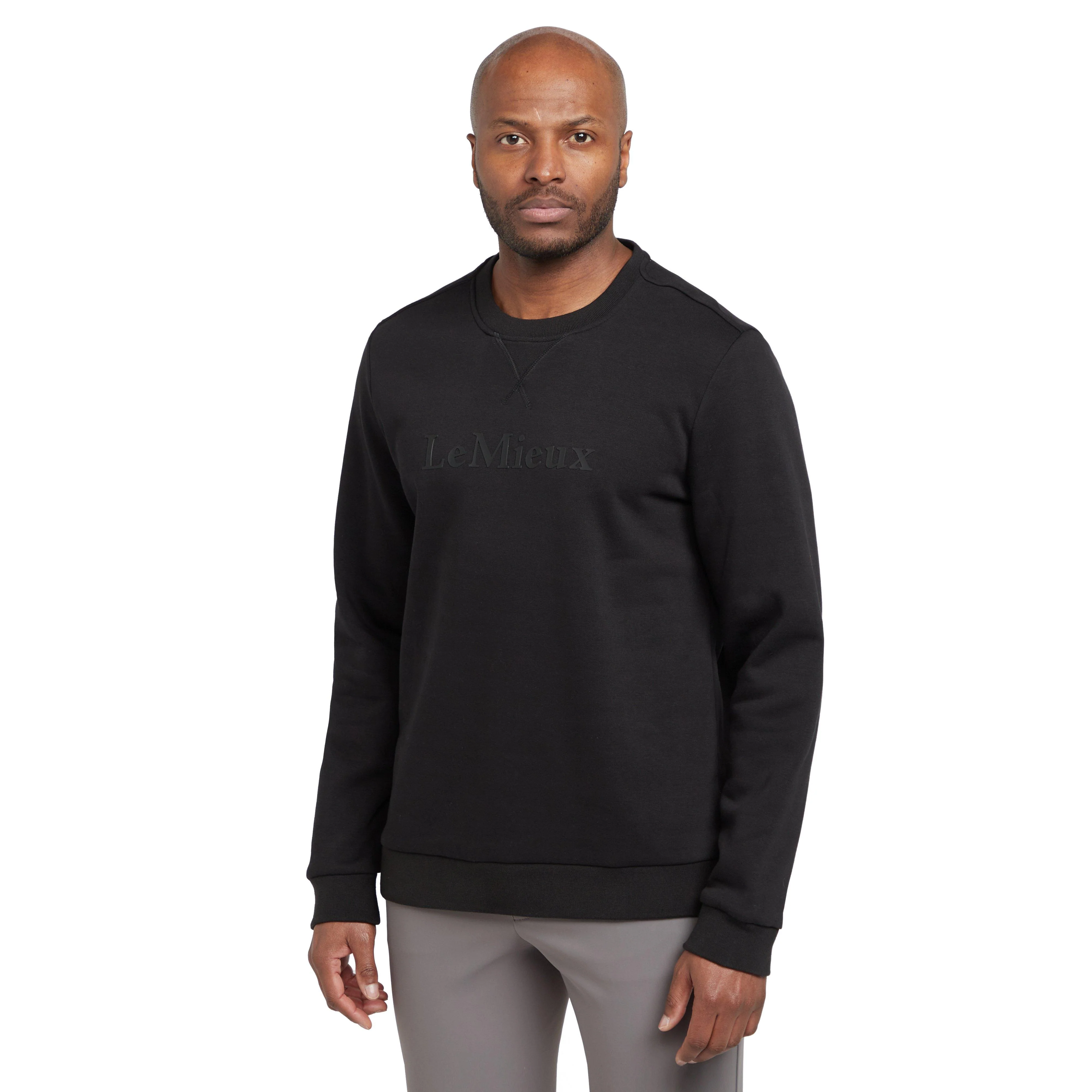 Mens Elite Round Neck Sweater Black - Image 6