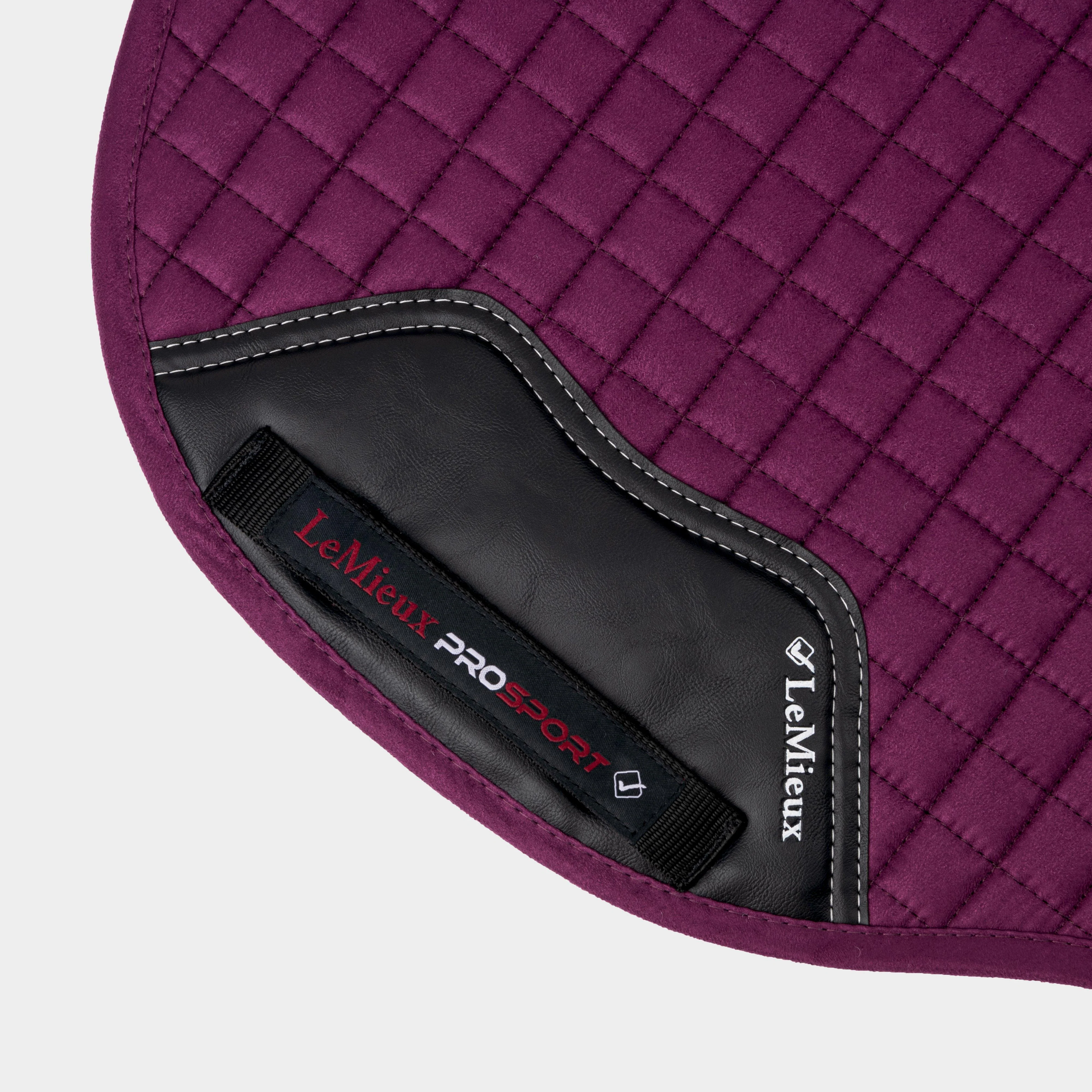 ProSport Suede GP Square Saddle Pad Plum - Image 4