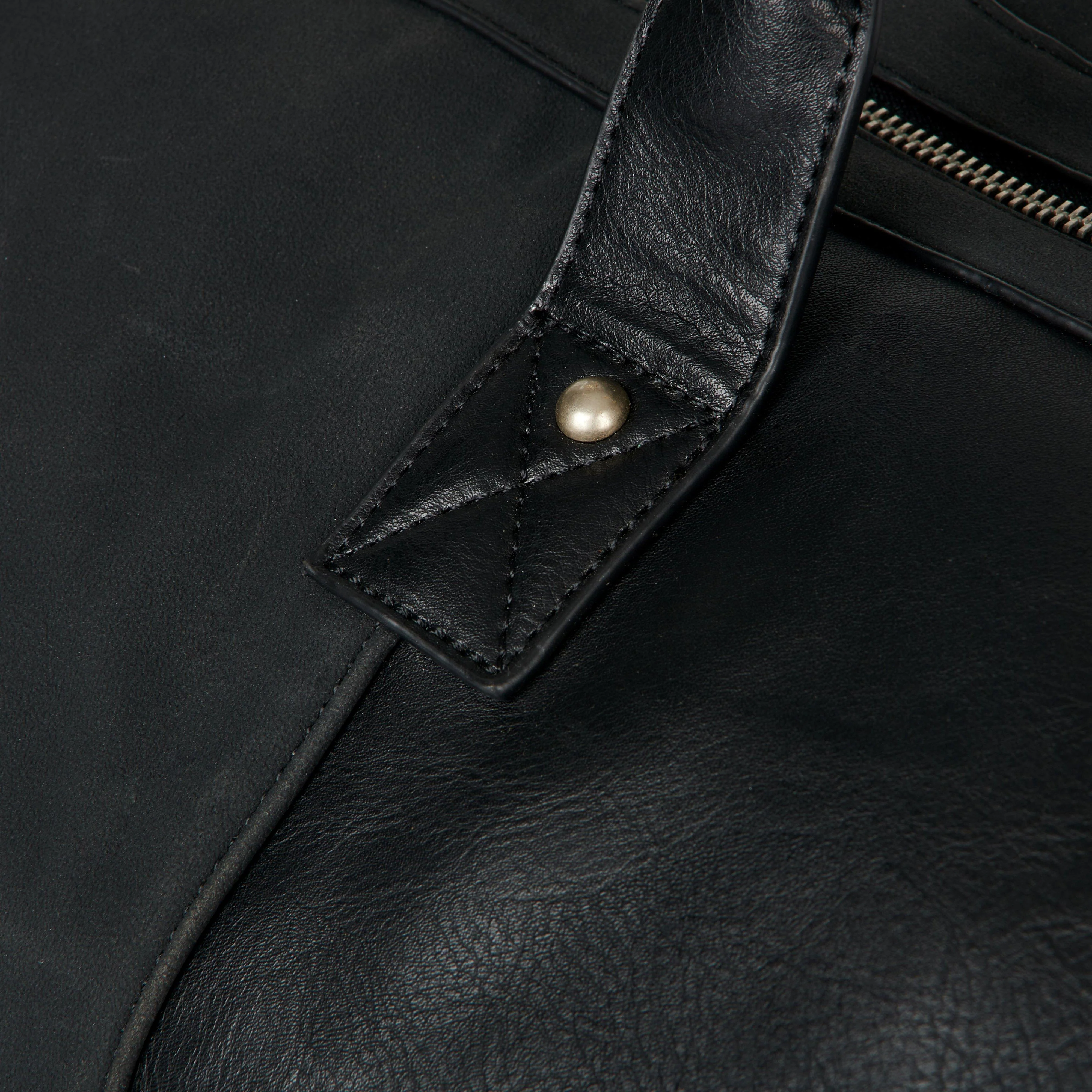 PU Leather Duffle Bag Black - Image 6