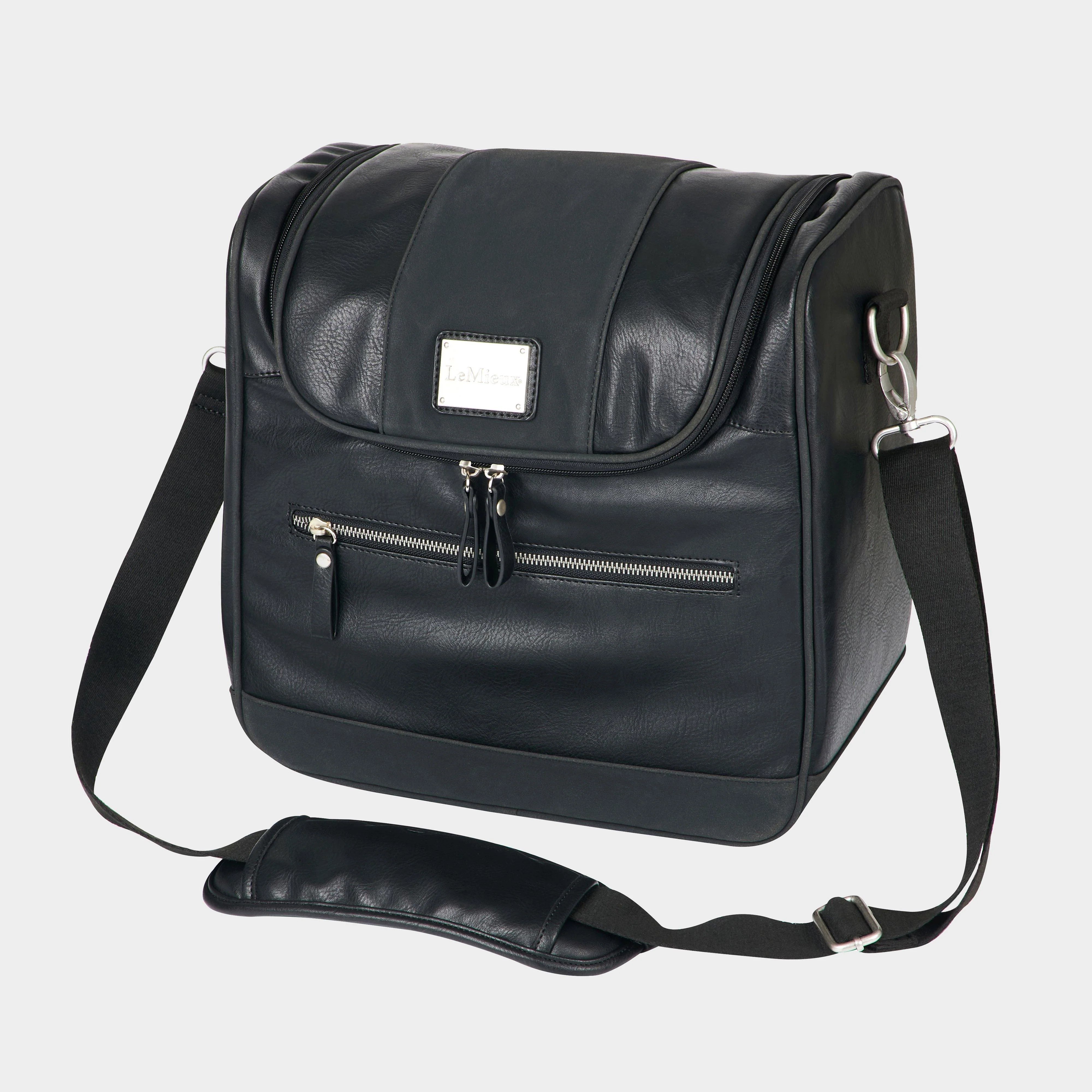 PU Leather Grooming Bag Black - Image 3