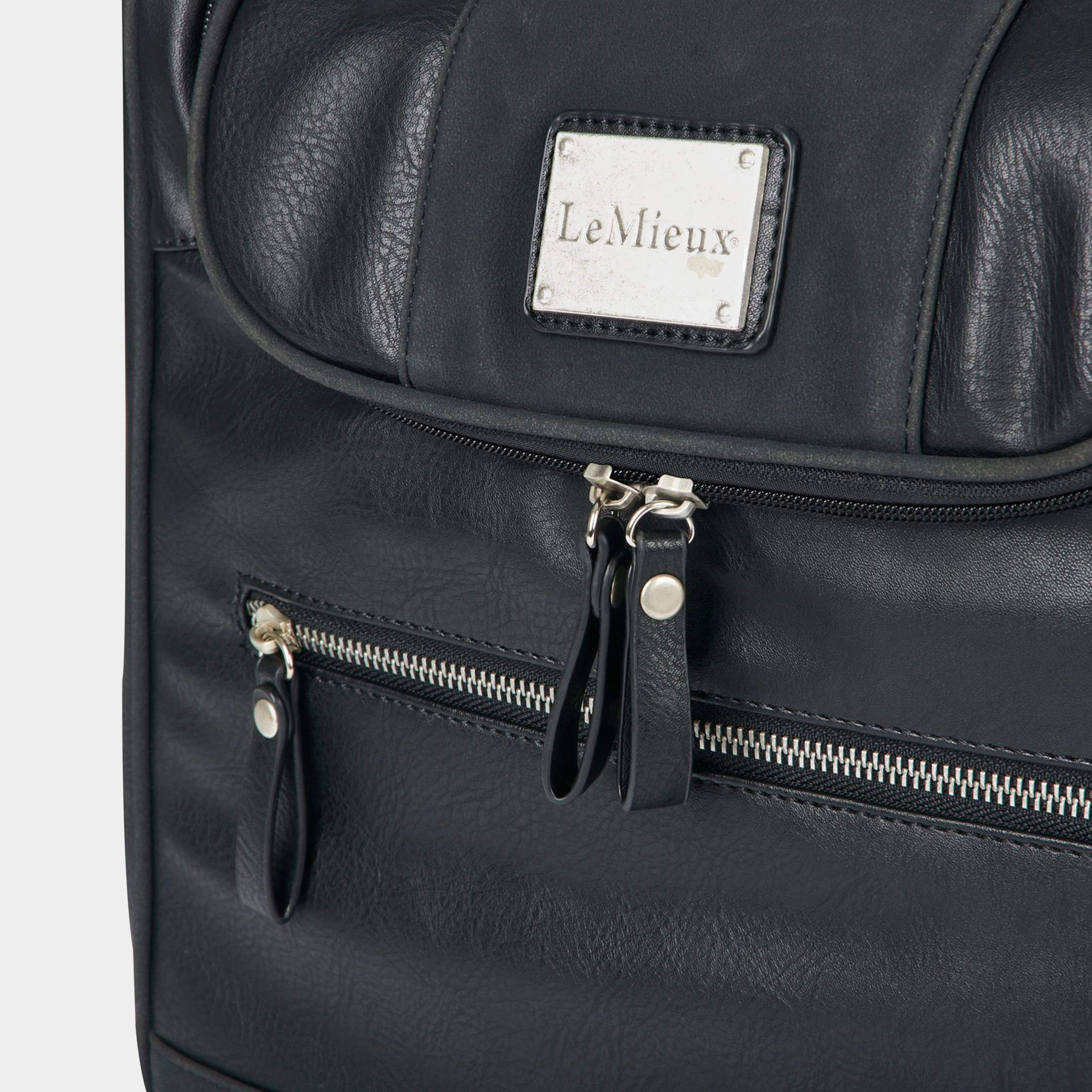 PU Leather Grooming Bag Black - Image 5