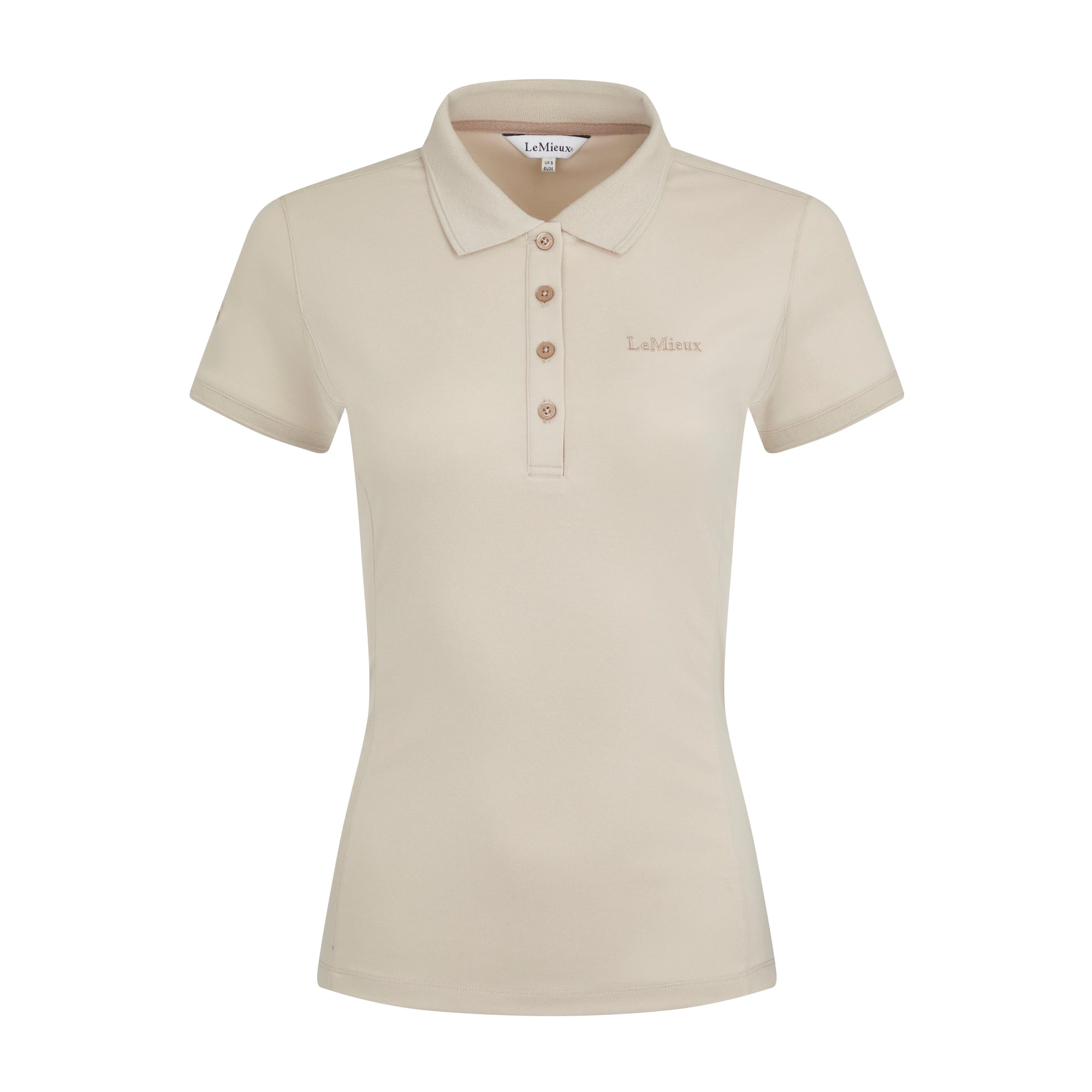 Womens Classique Polo Shirt Stone - Image 12