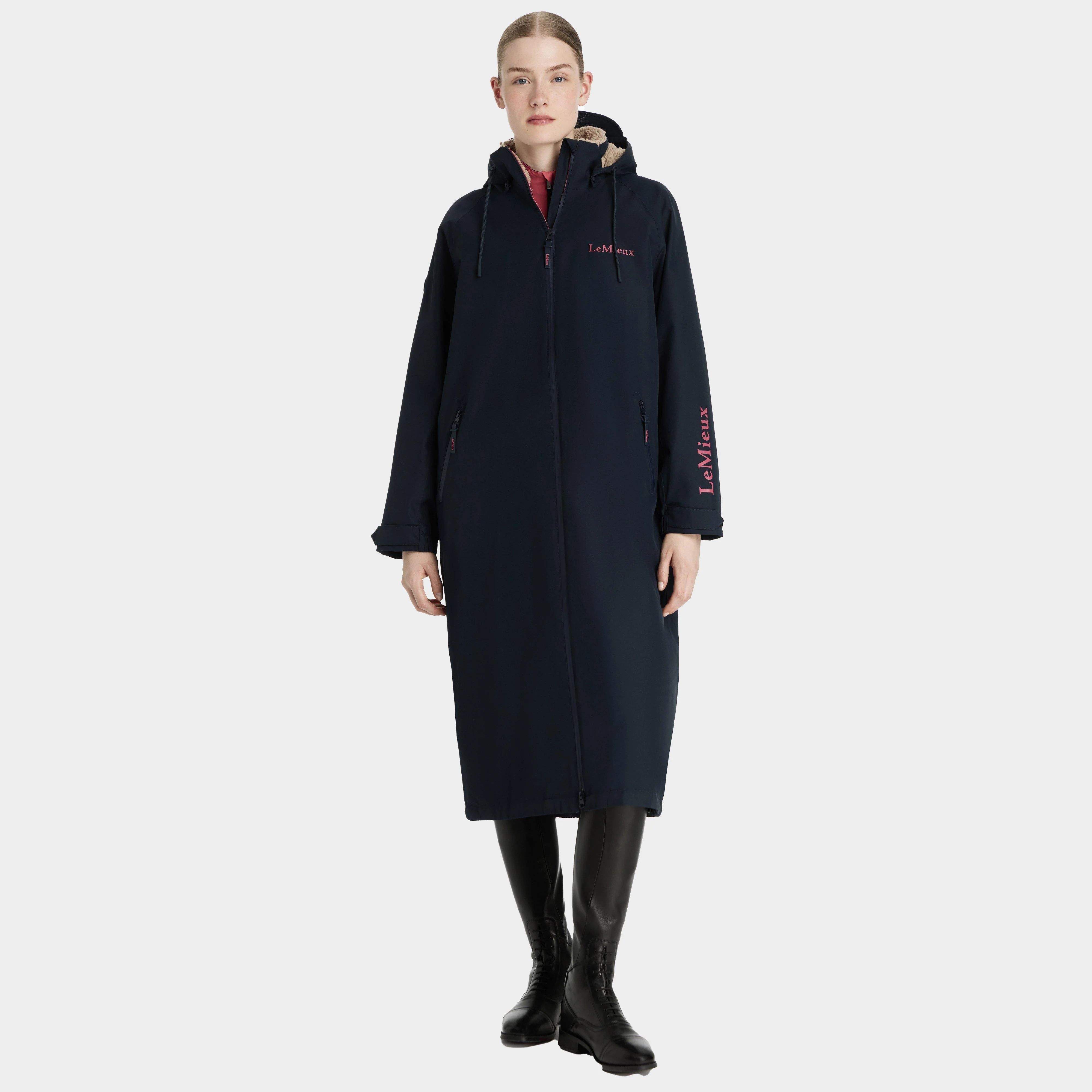 Womens HydroShield Robe Navy - Image 5