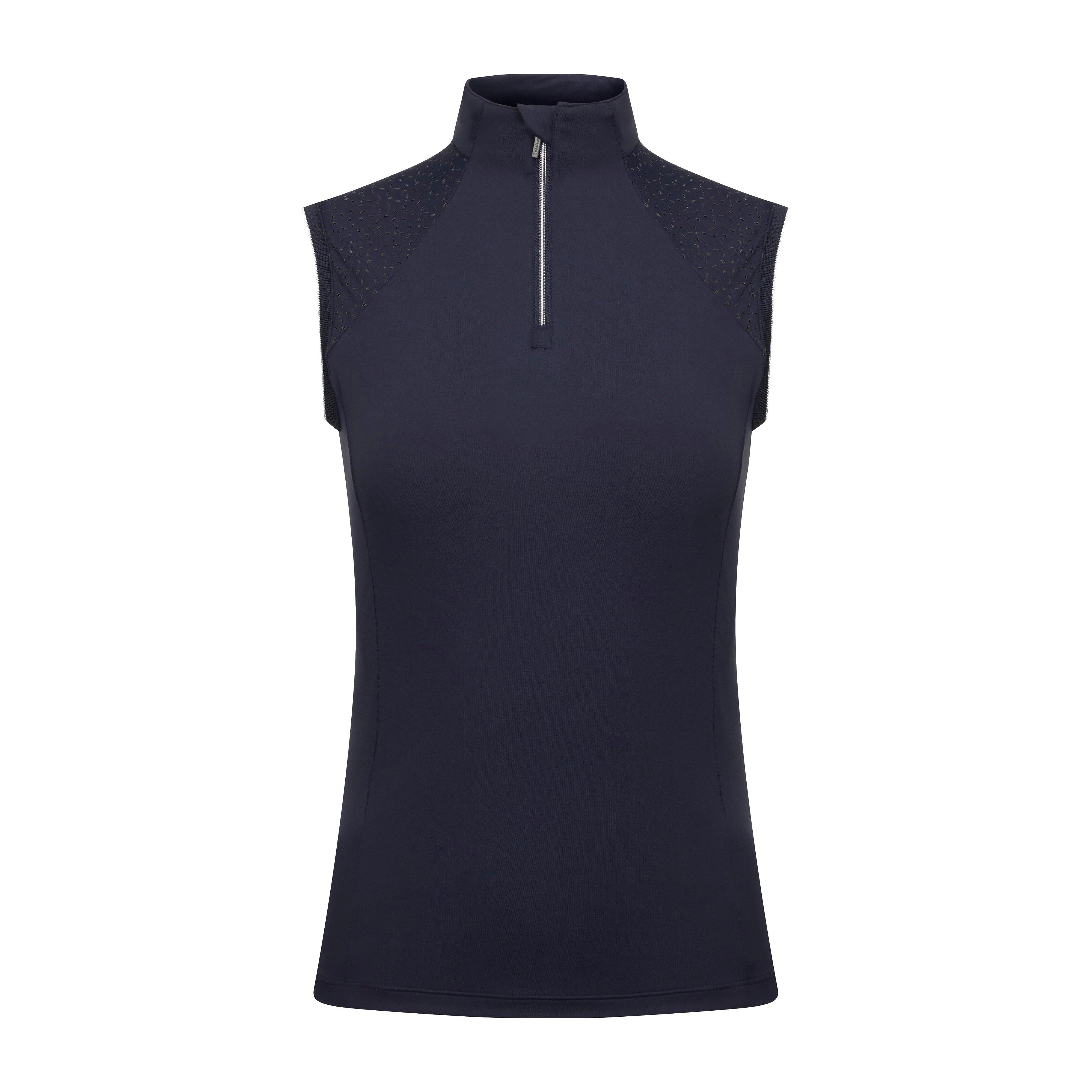 Womens Sleeveless Lazercut Base Layer Navy - Image 6