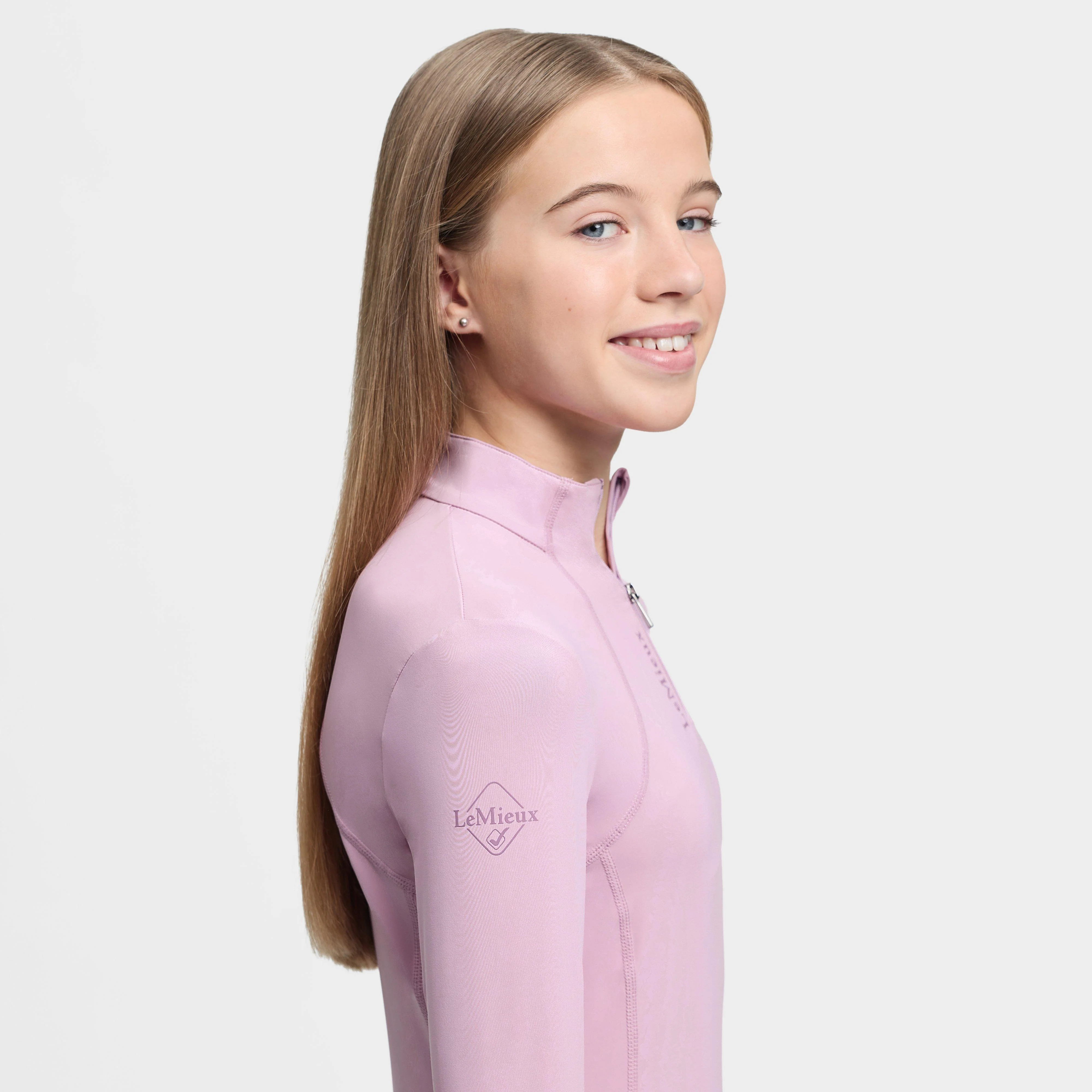 Young Rider Classique Long Sleeve Base Layer Fondant - Image 3
