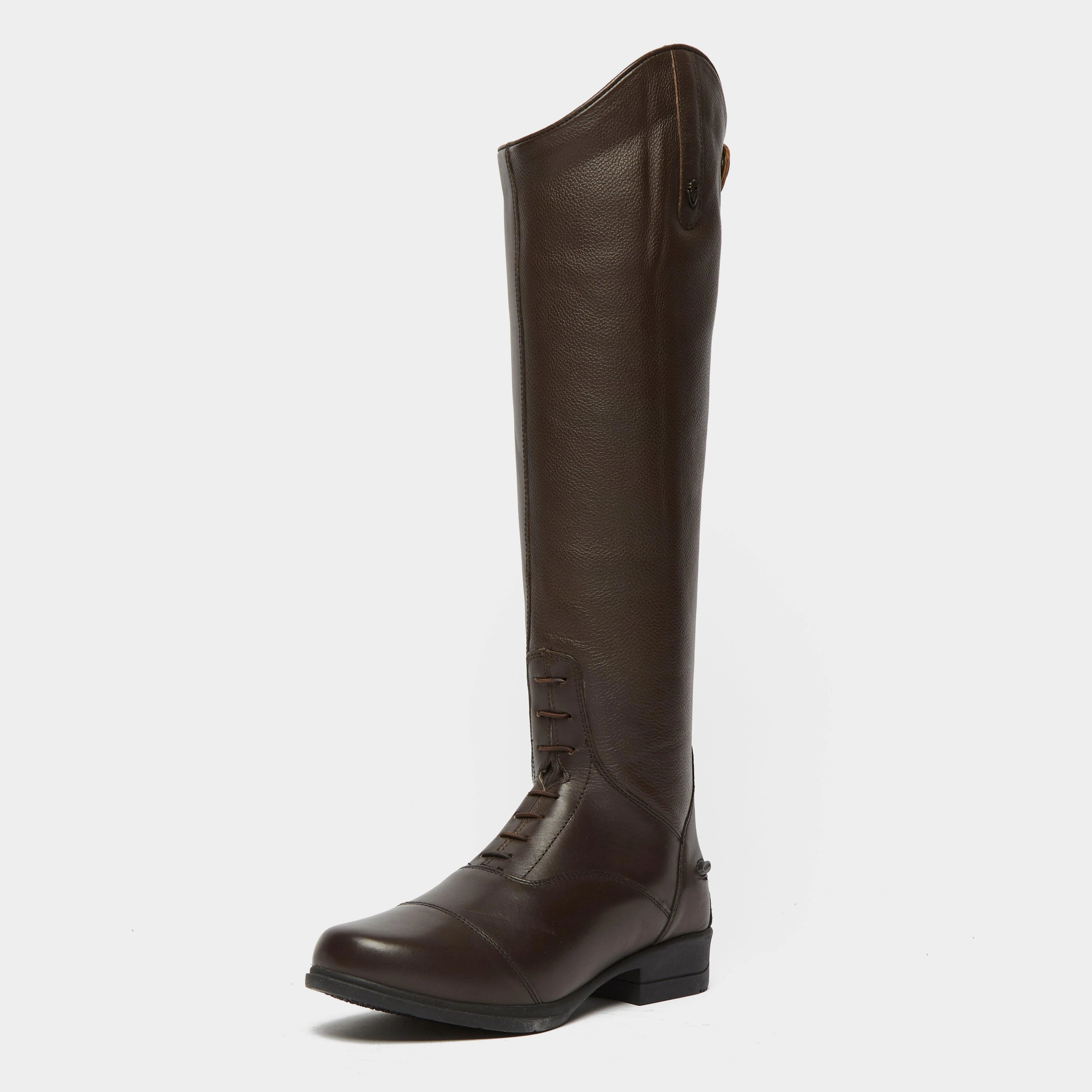 Womens Gianna Leather Field Riding Boots Brown - Image 2