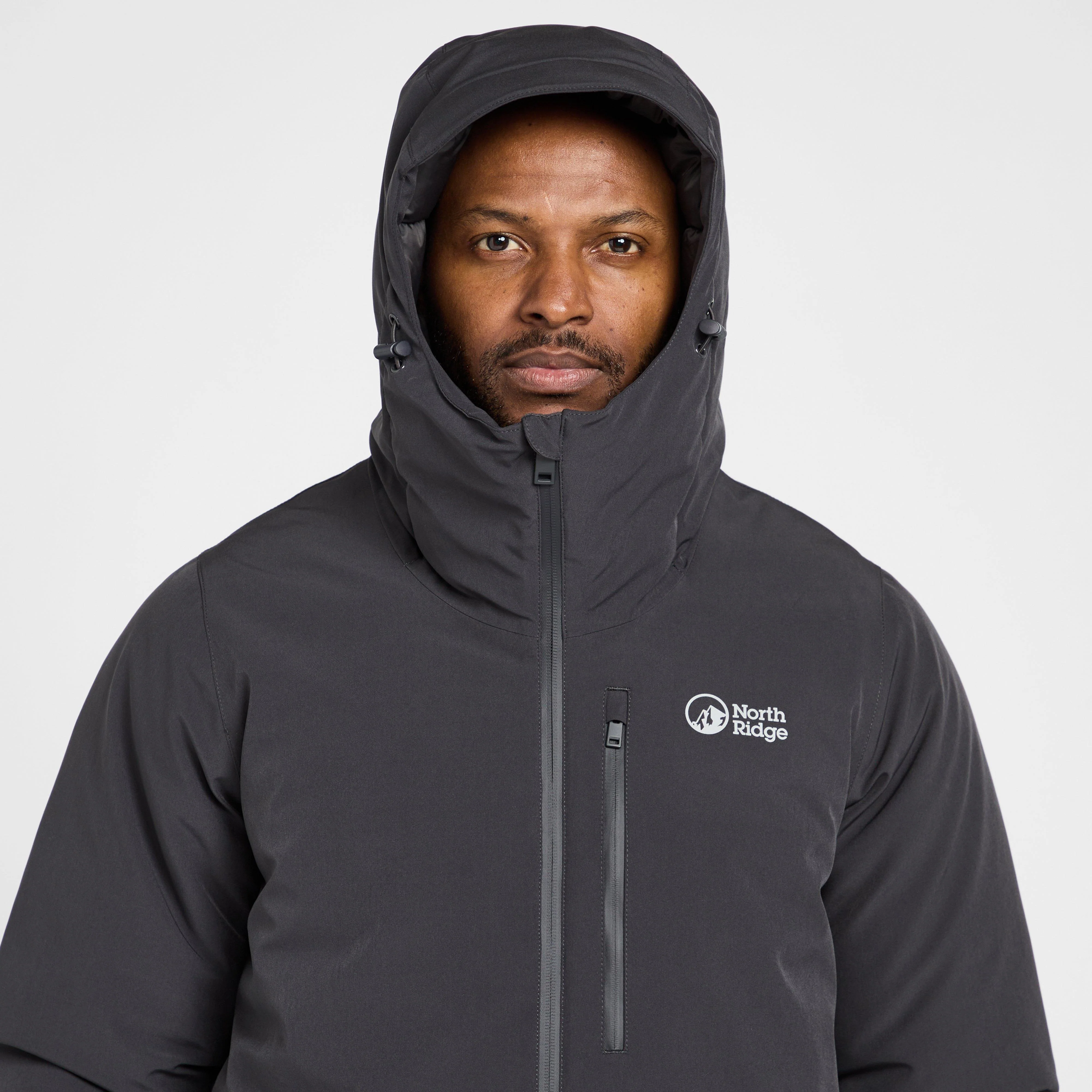 Mens Domain Waterproof Parka Grey - Image 4