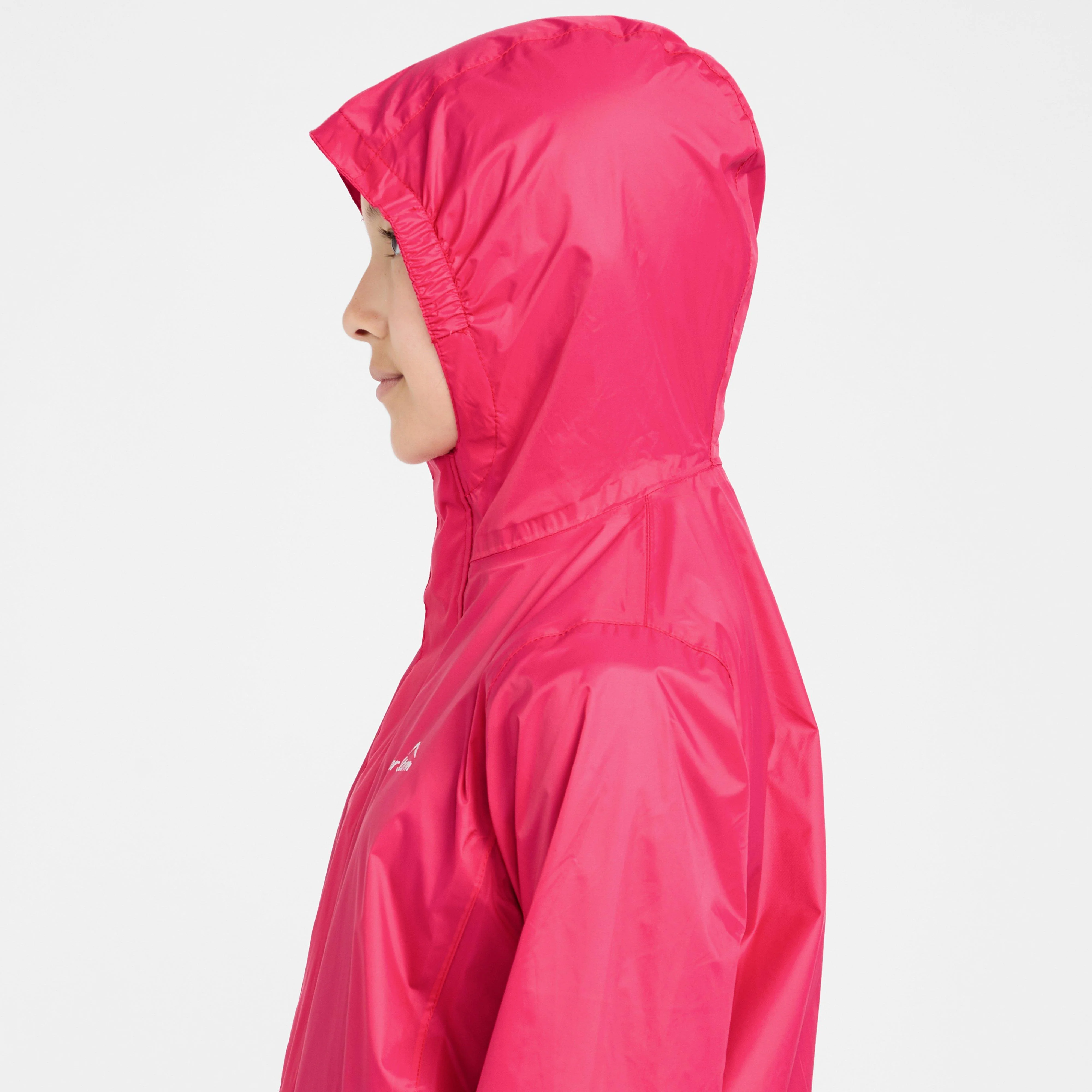 Kids Packable Waterproof Jacket Pink - Image 5