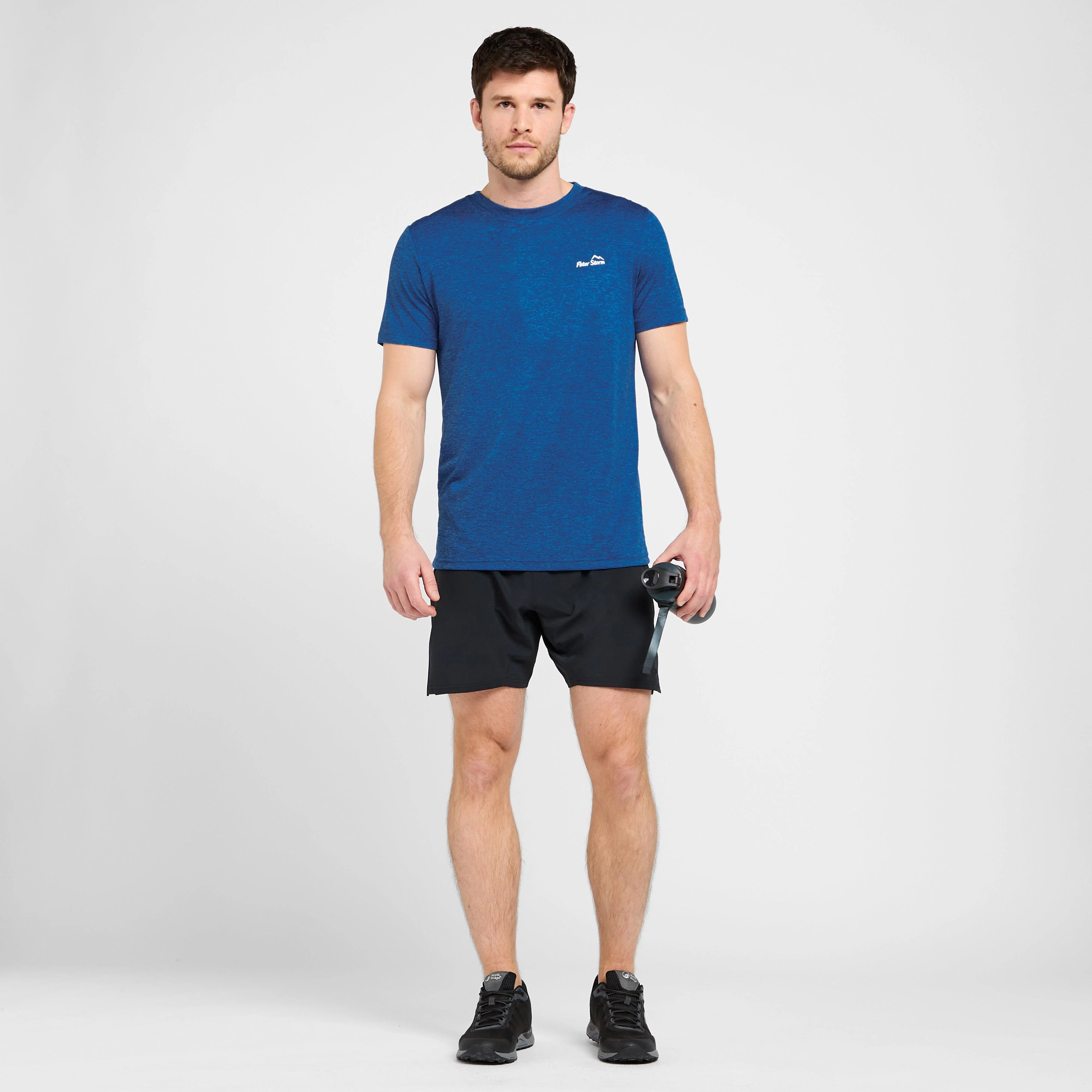 Mens Active Short Sleeve T-Shirt Blue - Image 3